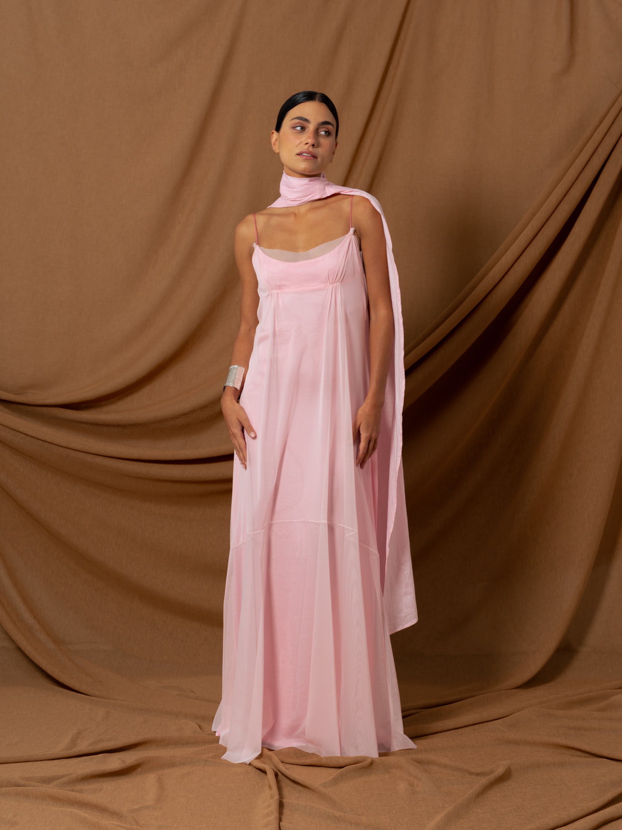 PINK LINEN CAPE