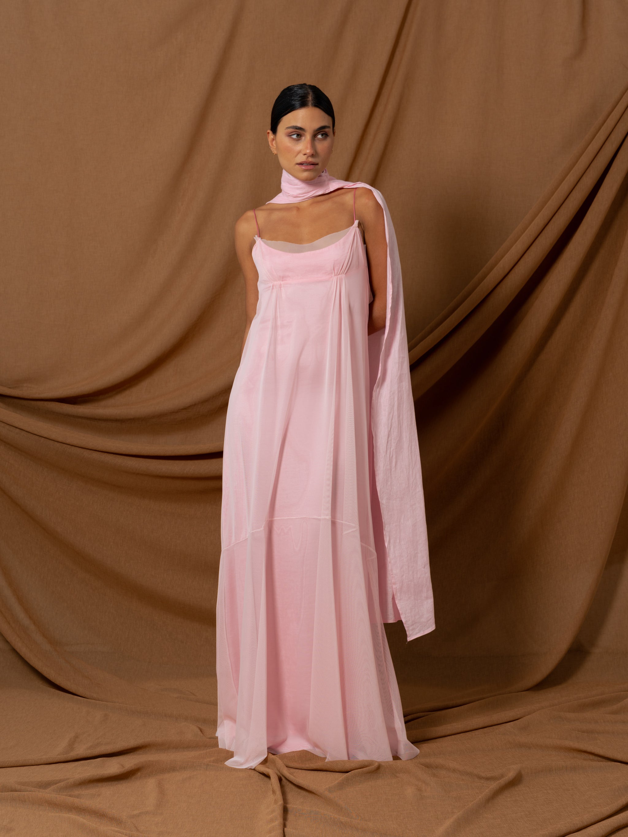 PINK LINEN CAPE