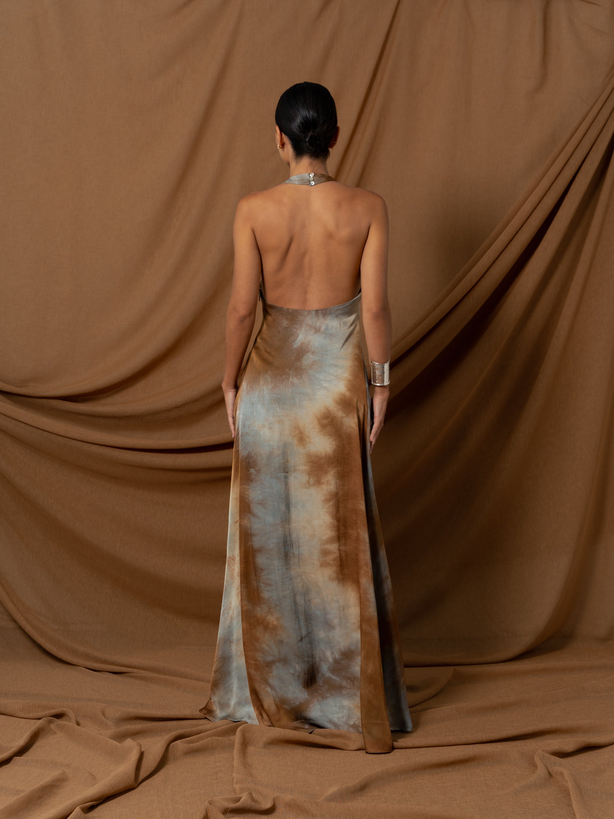 GIORGIA BROWN MAXI DRESS