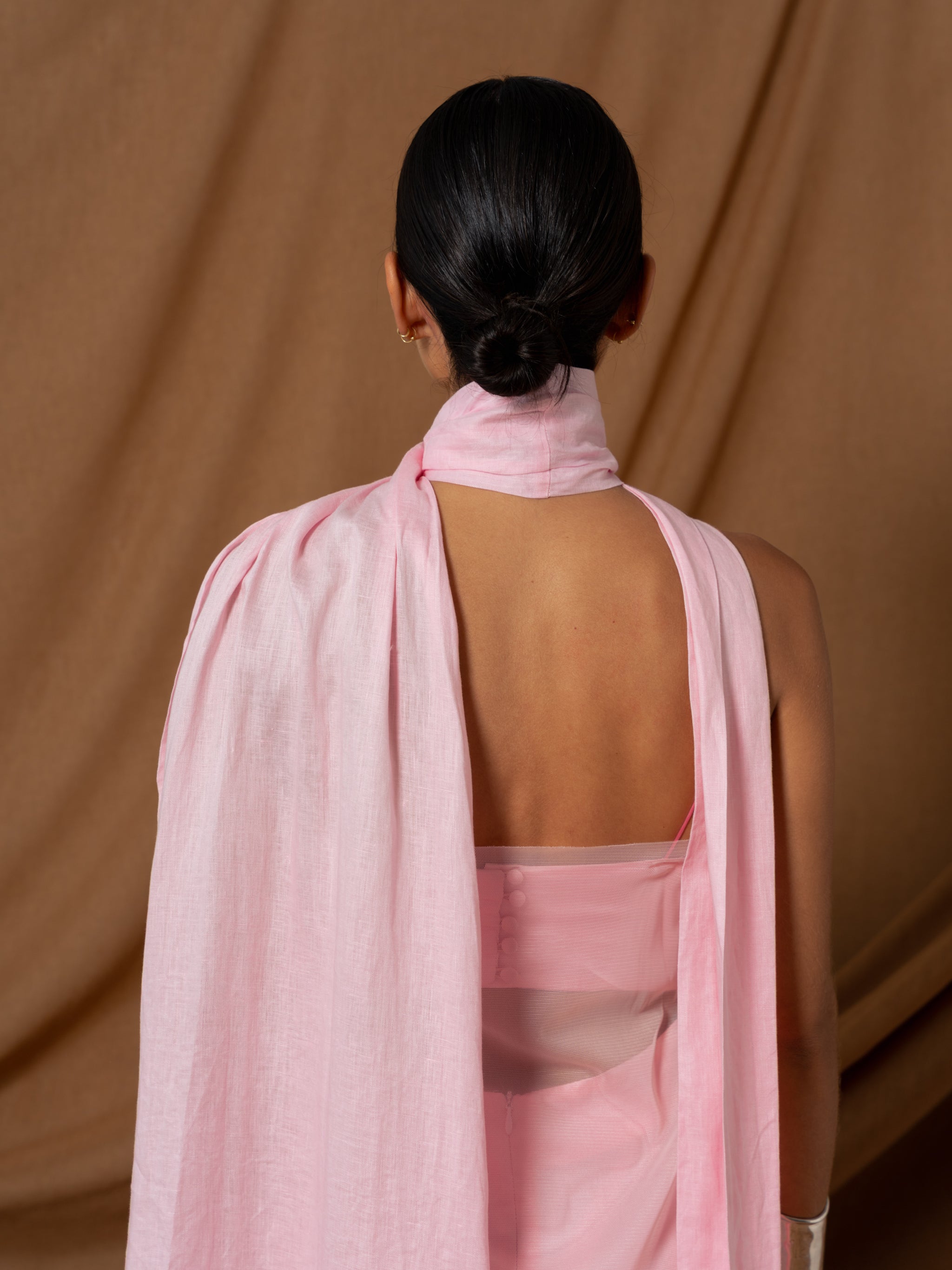 PINK LINEN CAPE