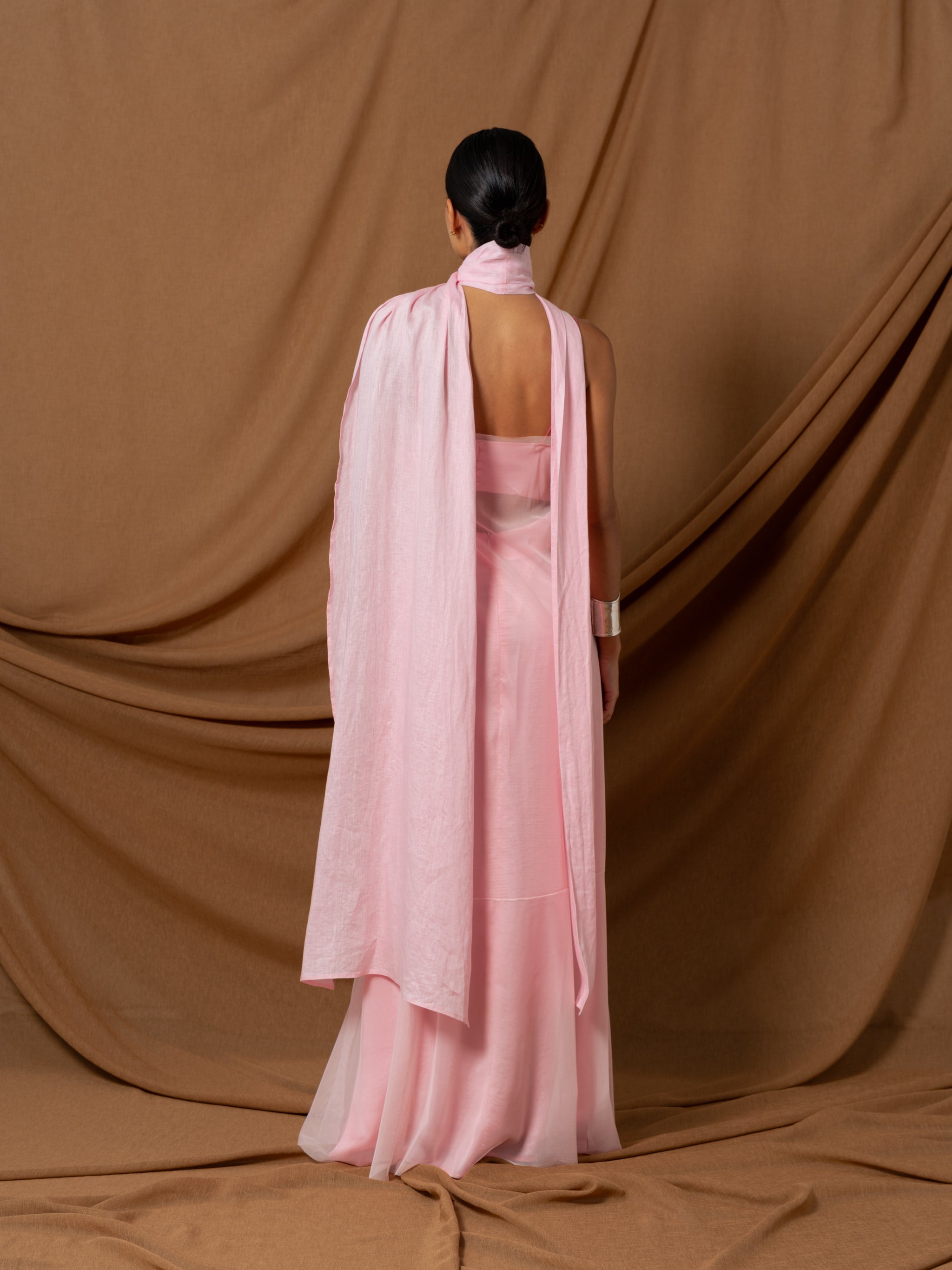 PINK LINEN CAPE
