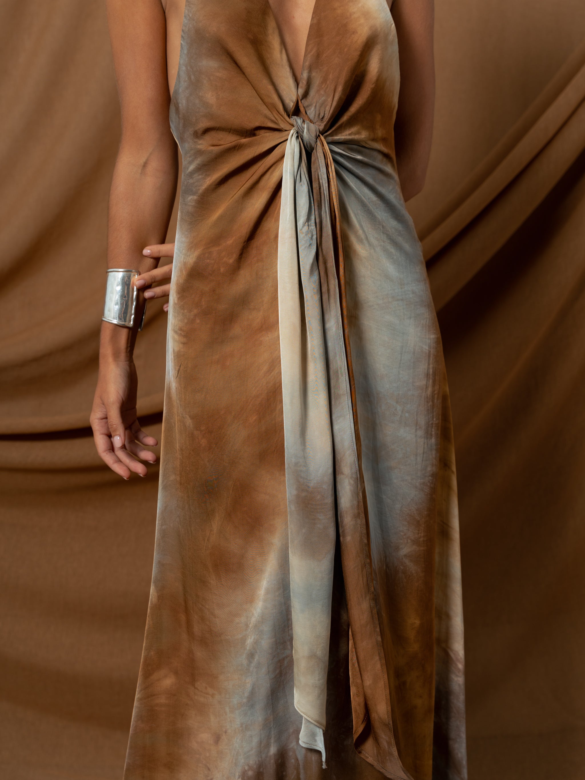 GIORGIA BROWN MAXI DRESS