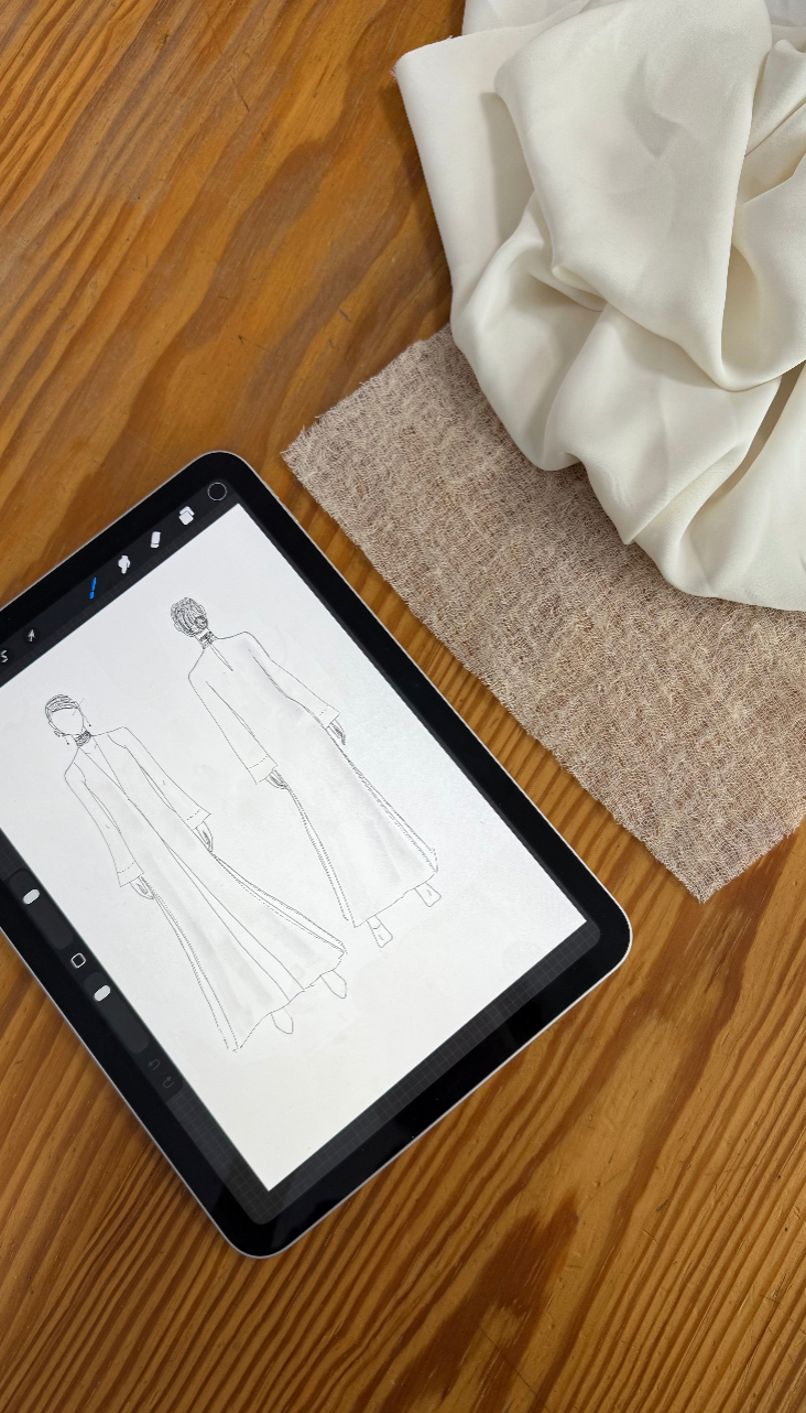 PRE-ORDER WHITE WOOL KAFTAN