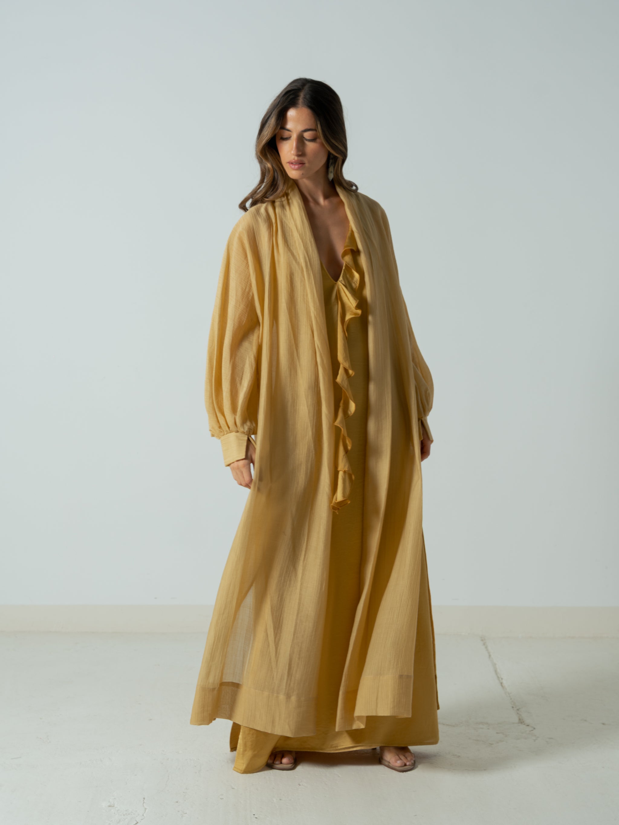 STRAW YELLOW KAFTAN