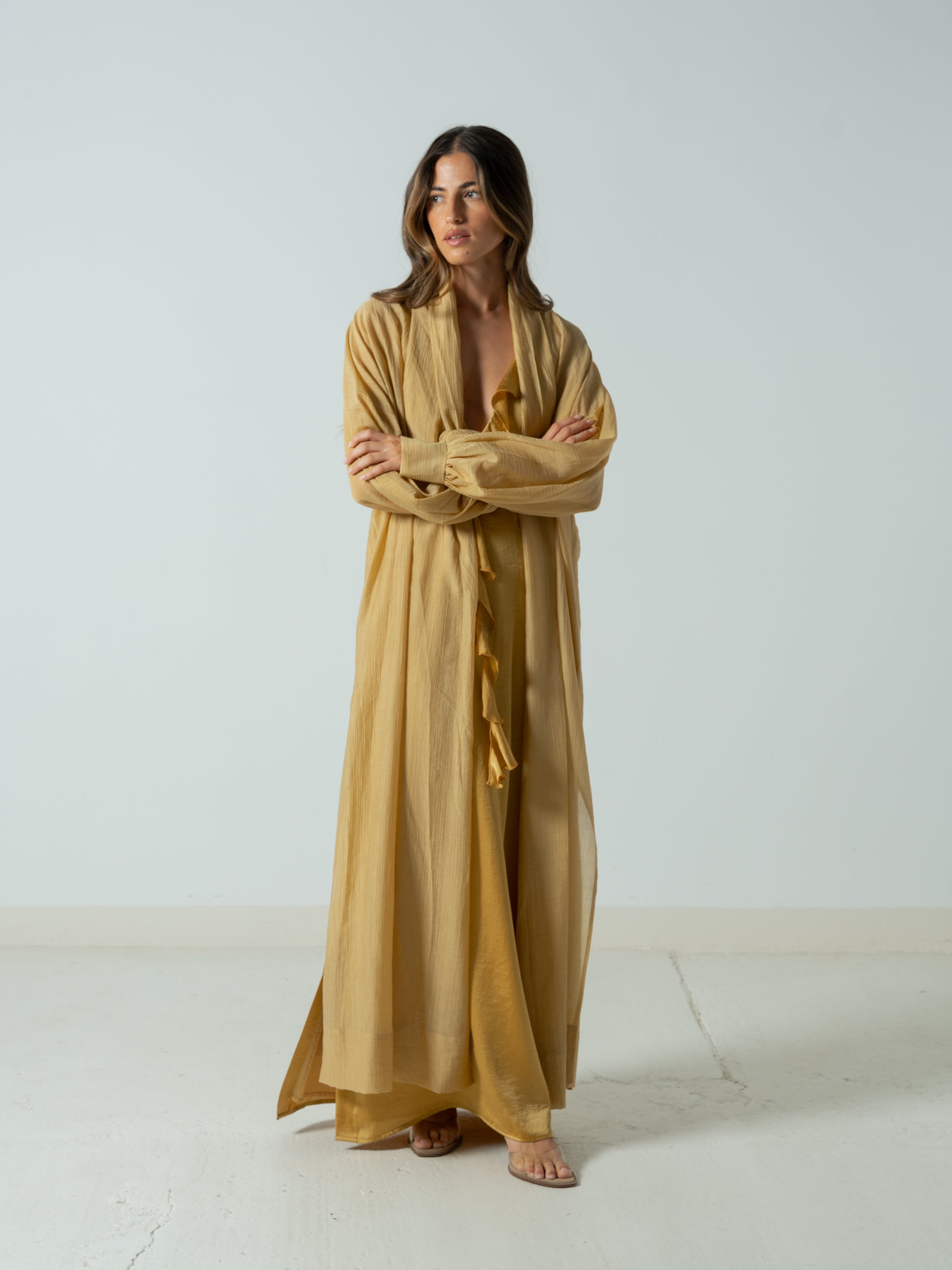 STRAW YELLOW KAFTAN