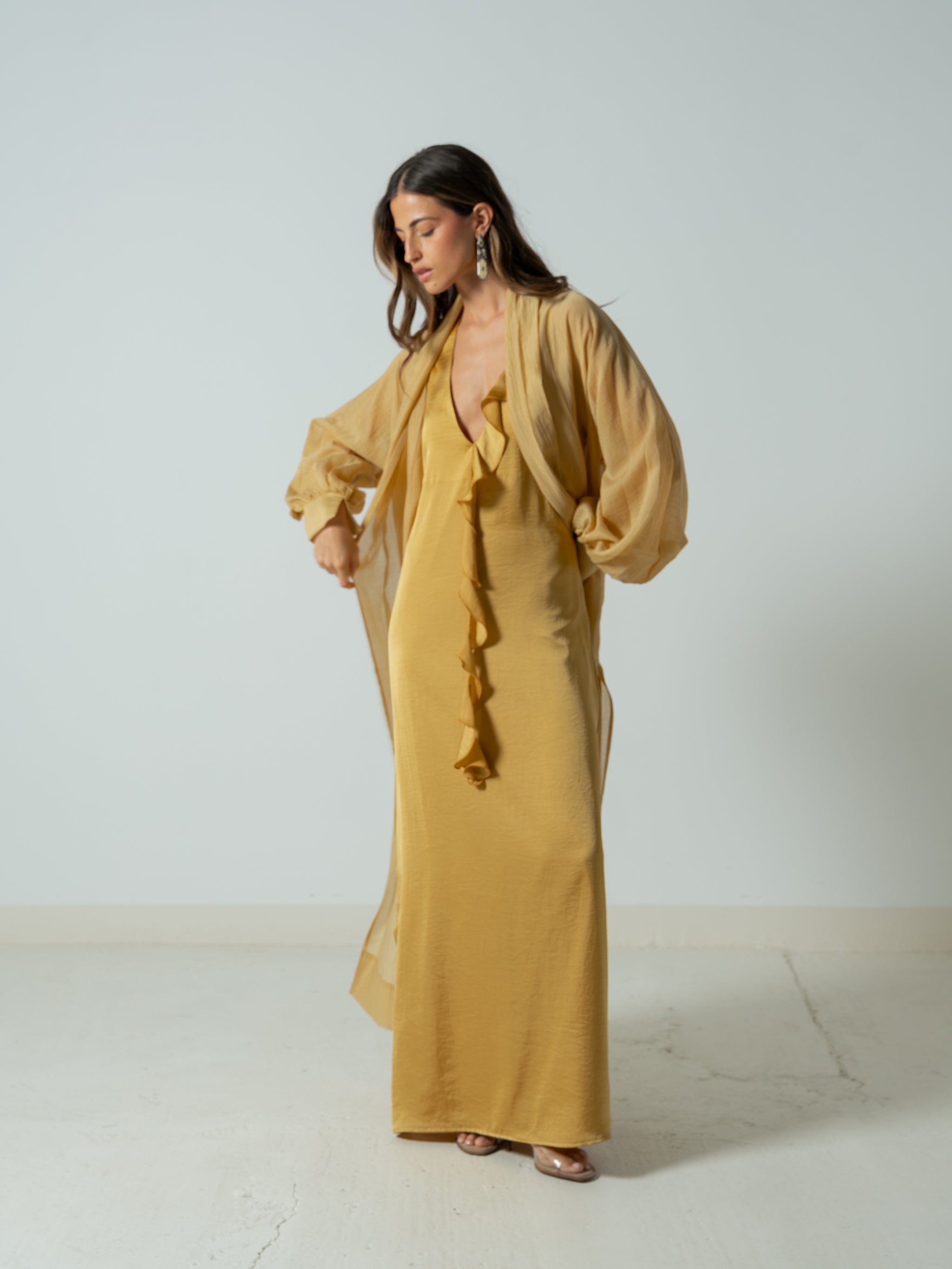 STRAW YELLOW KAFTAN