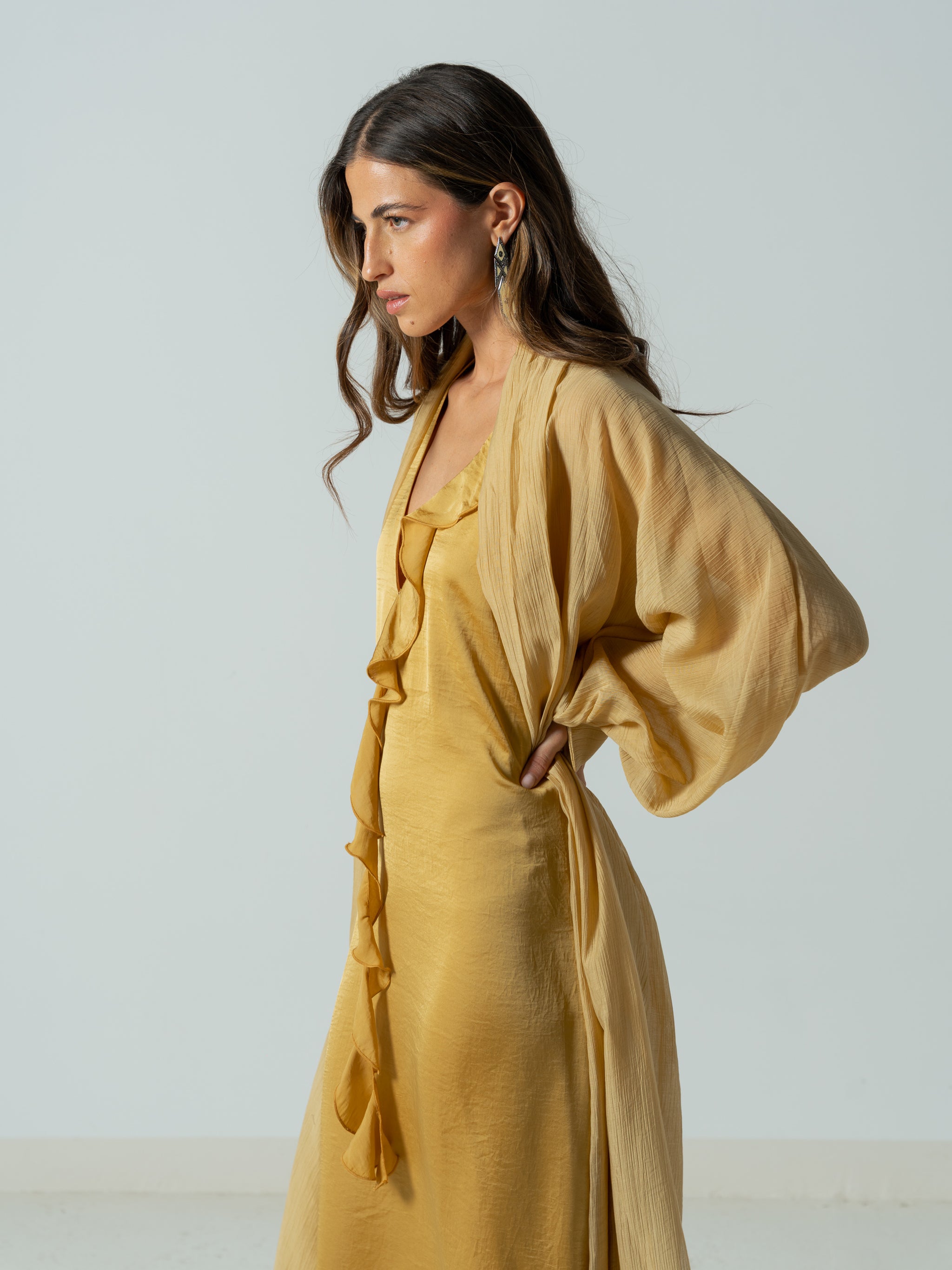 STRAW YELLOW KAFTAN