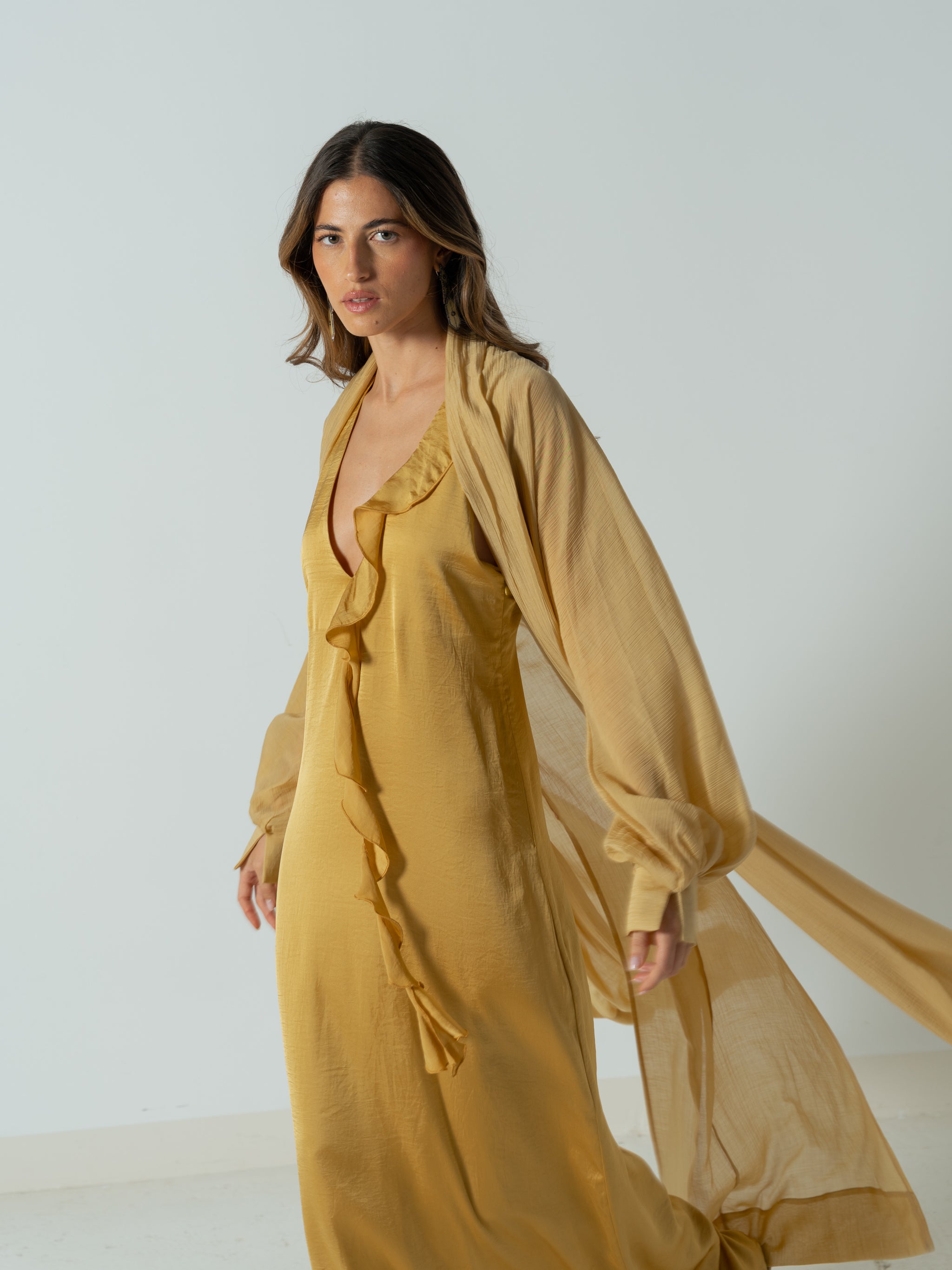 STRAW YELLOW KAFTAN