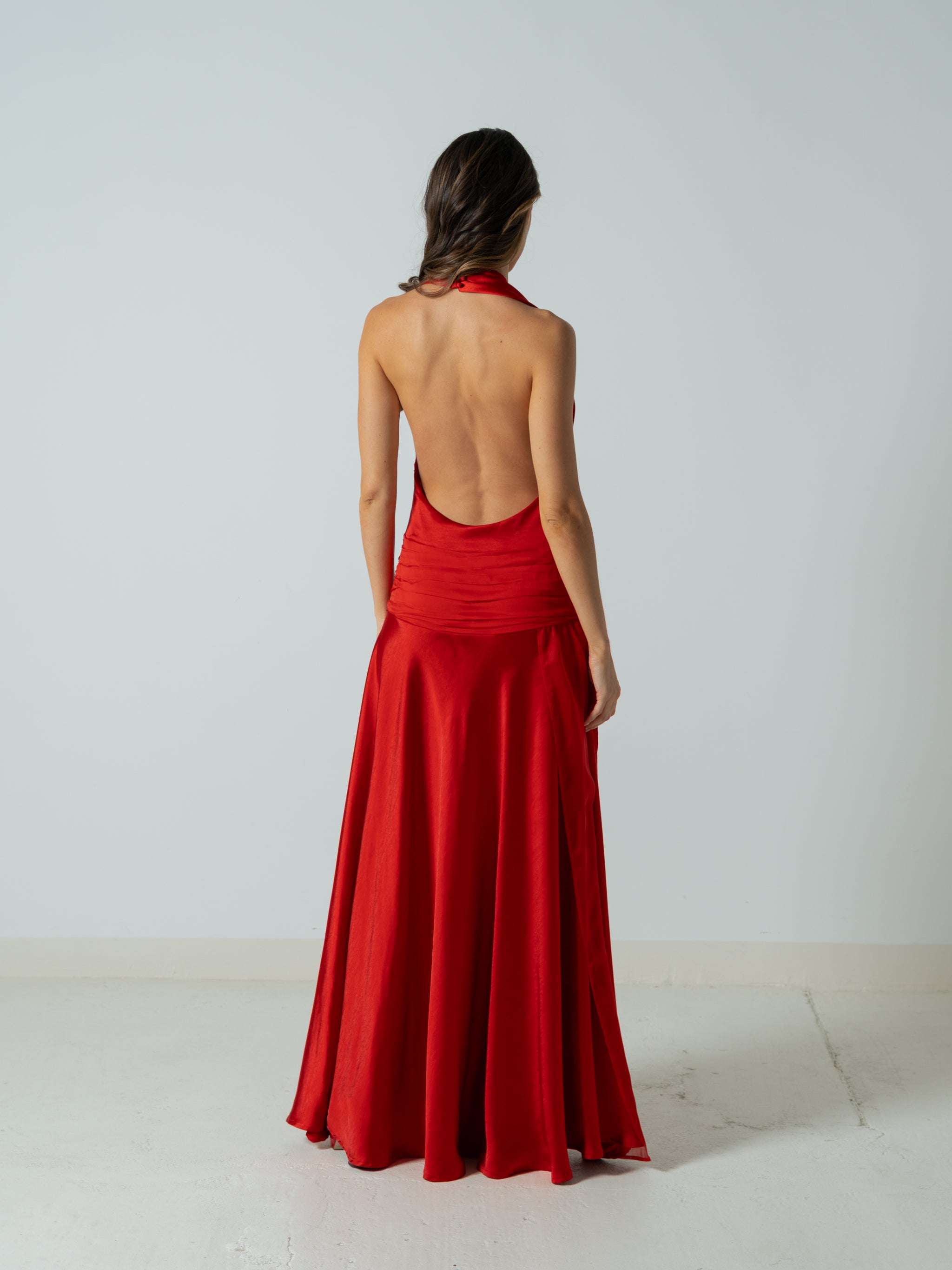 AMI ROUGE MAXI DRESS