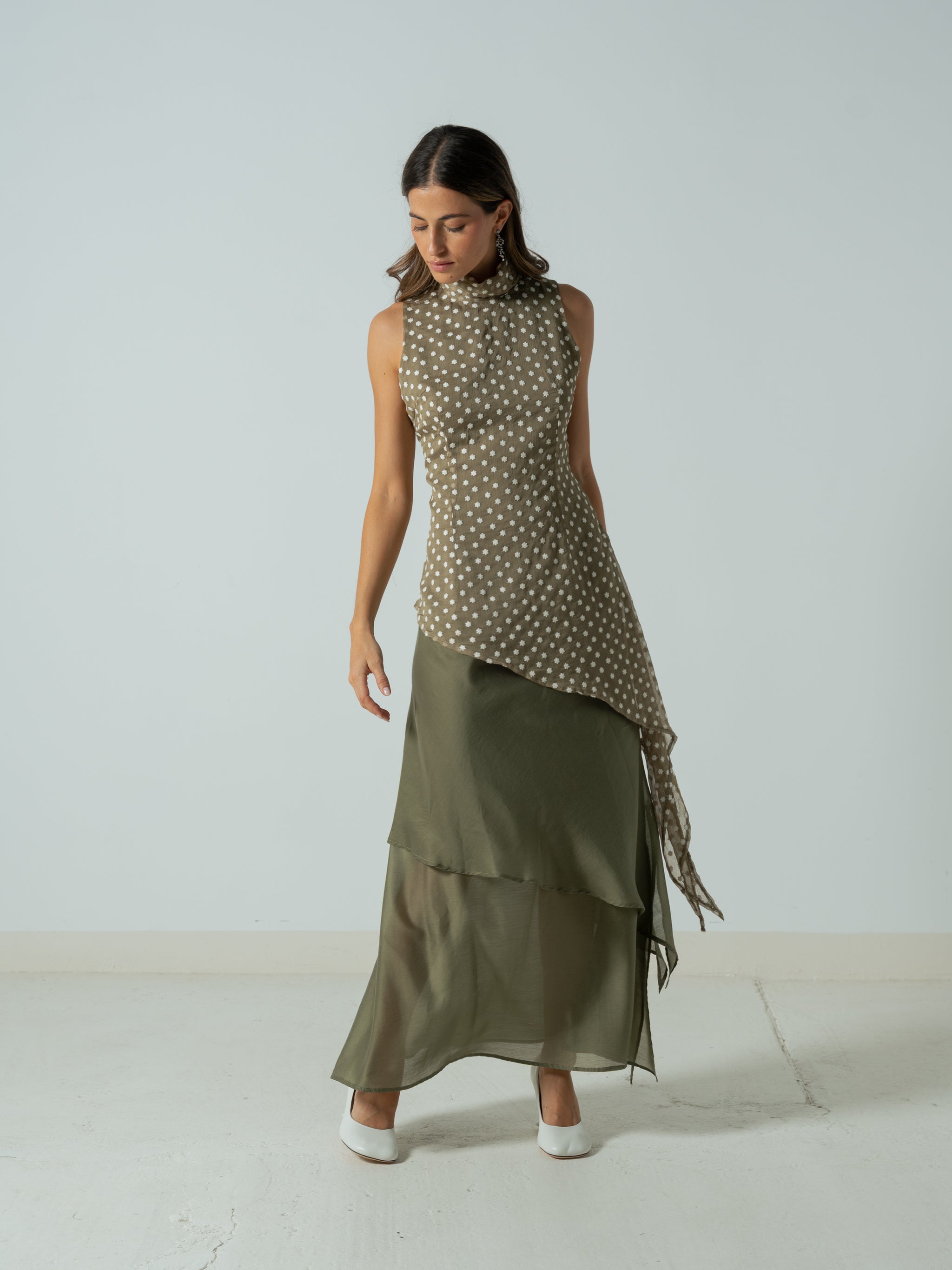 OLIVE GREEN MAXI DRESS