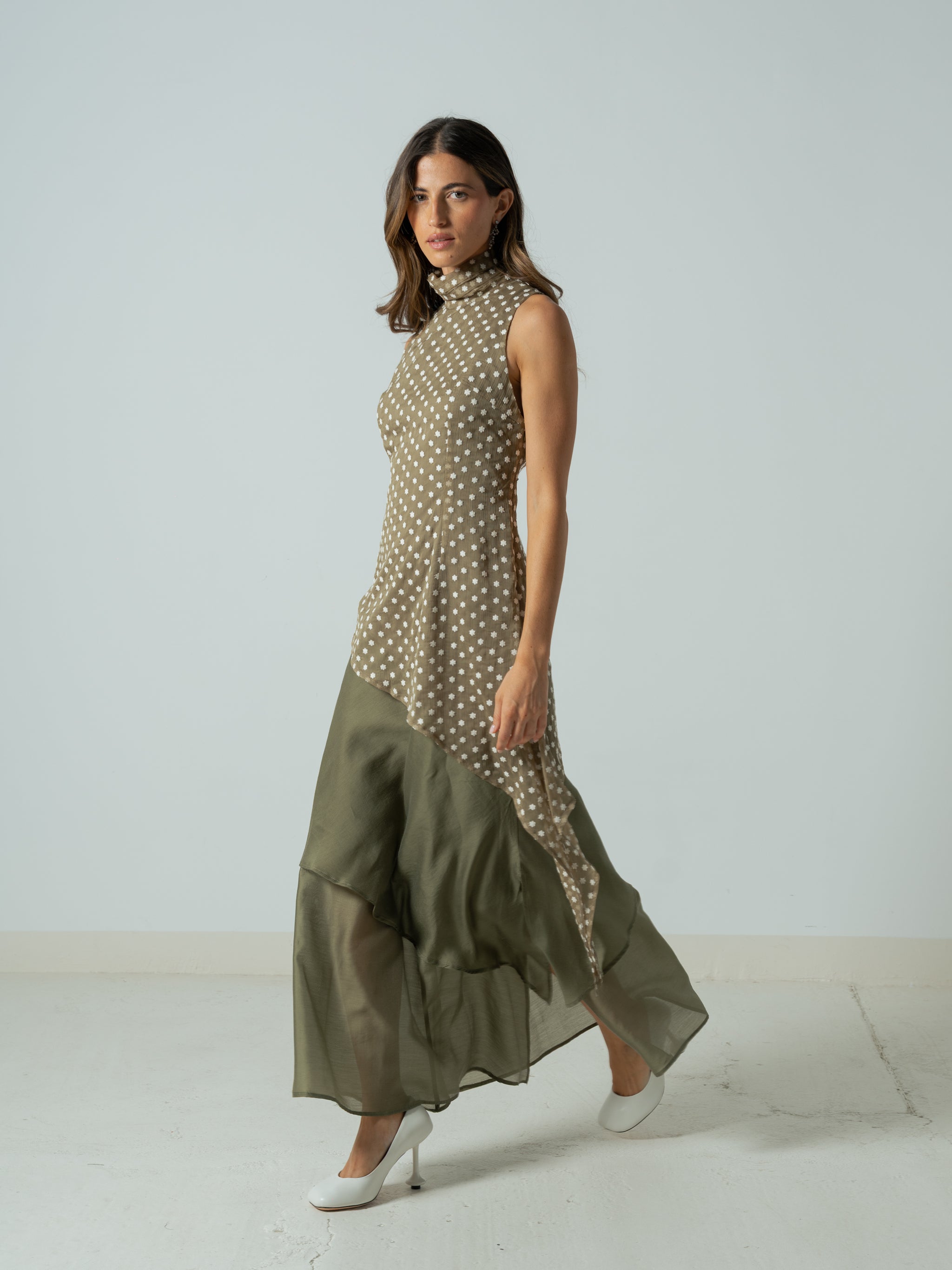 OLIVE GREEN MAXI DRESS