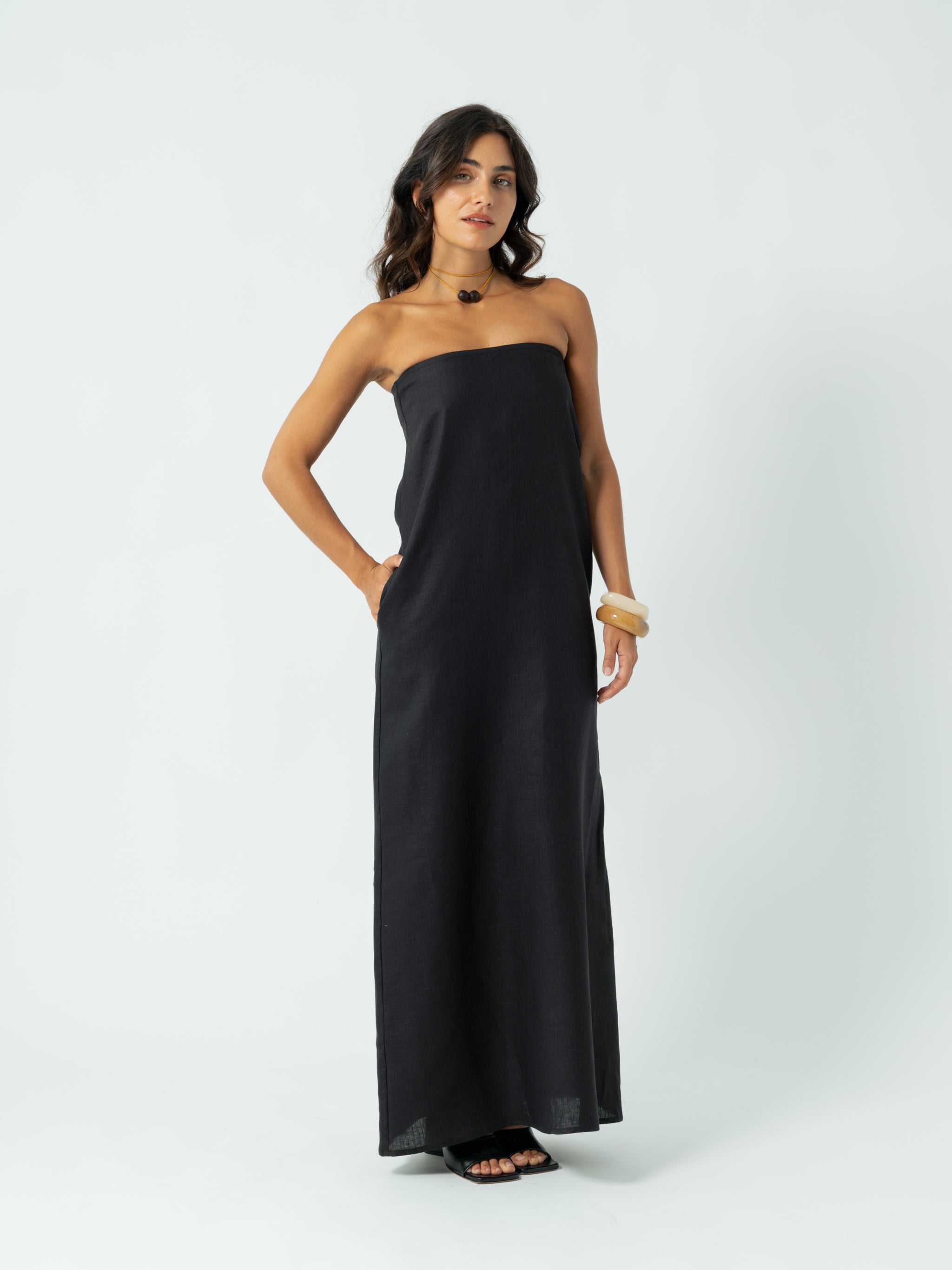 BELLA BLACK MAXI DRESS