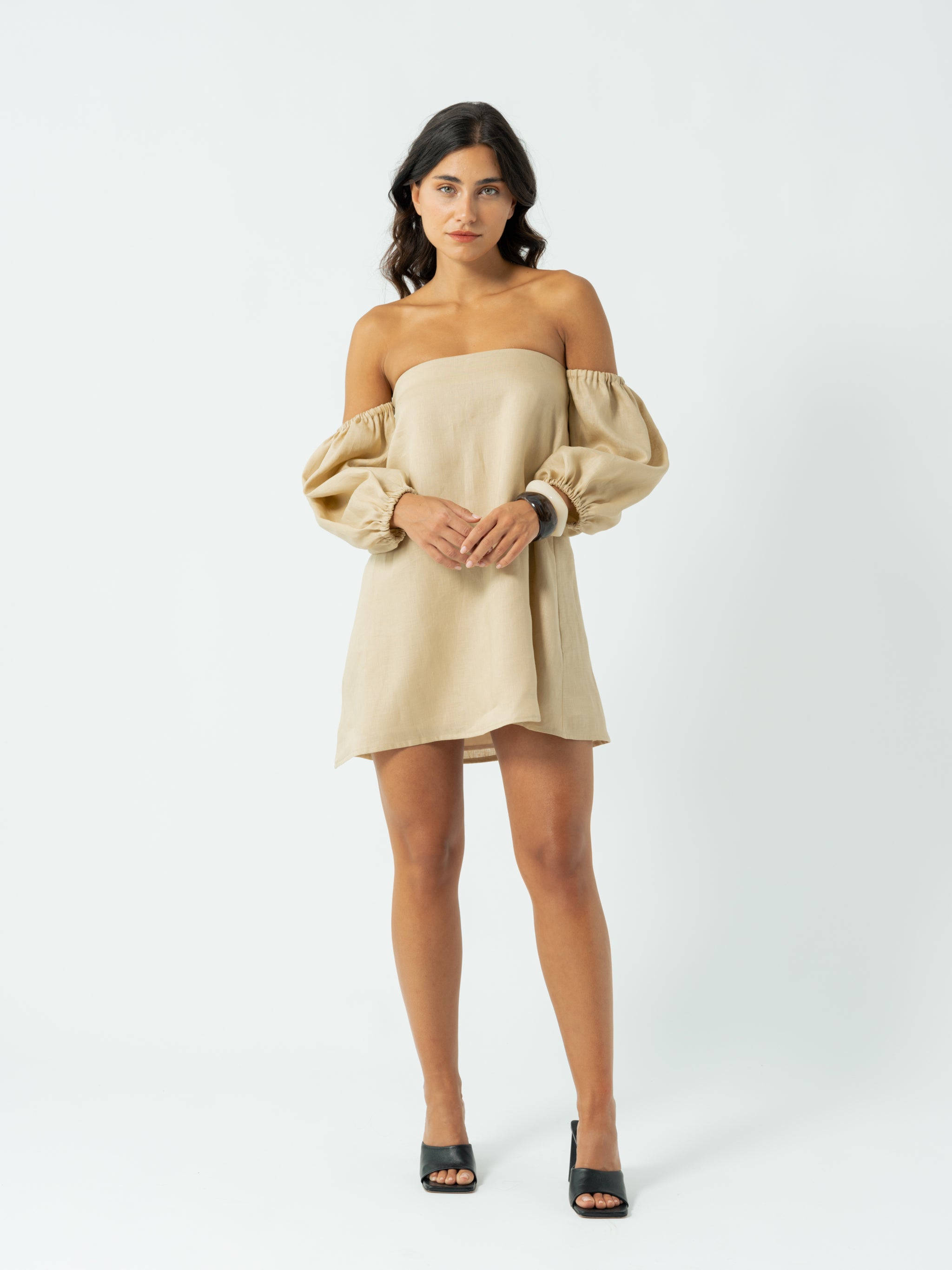 KATE MINI BEIGE DRESS