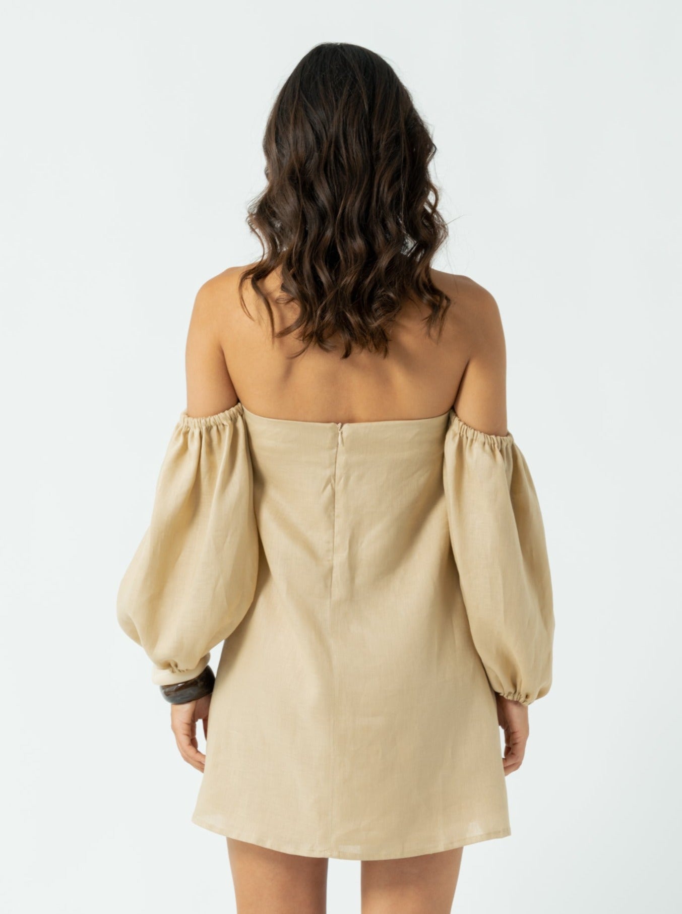 KATE MINI BEIGE DRESS