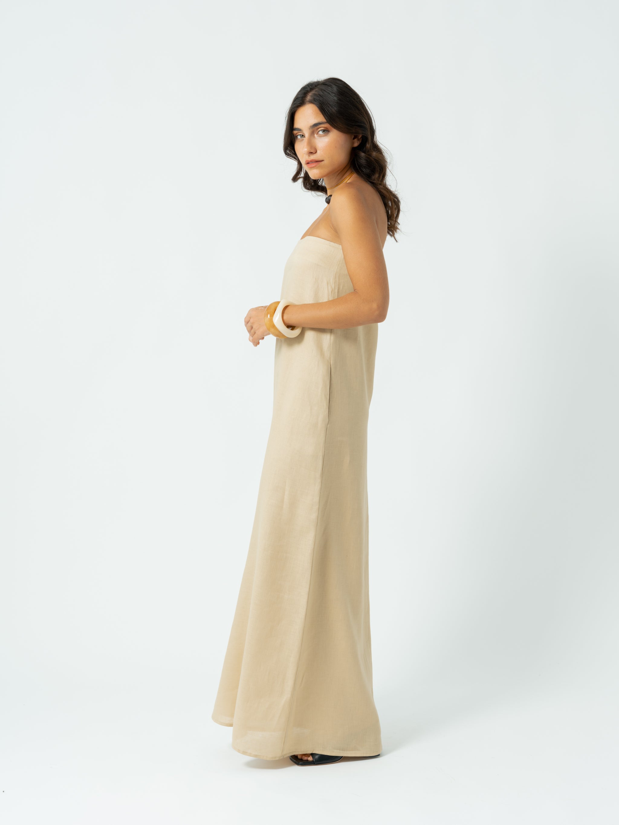 BELLA BEIGE MAXI DRESS