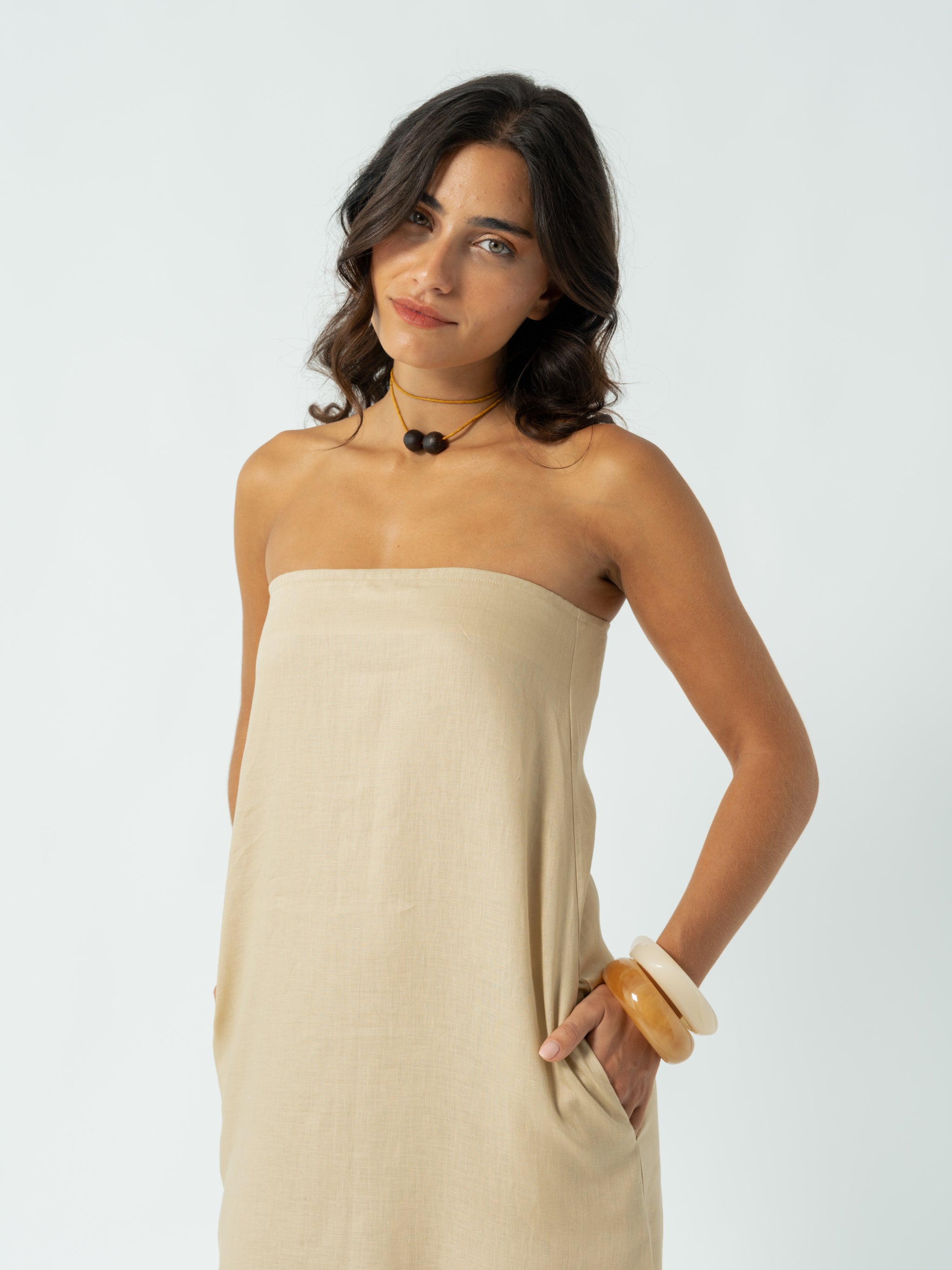 BELLA BEIGE MAXI DRESS