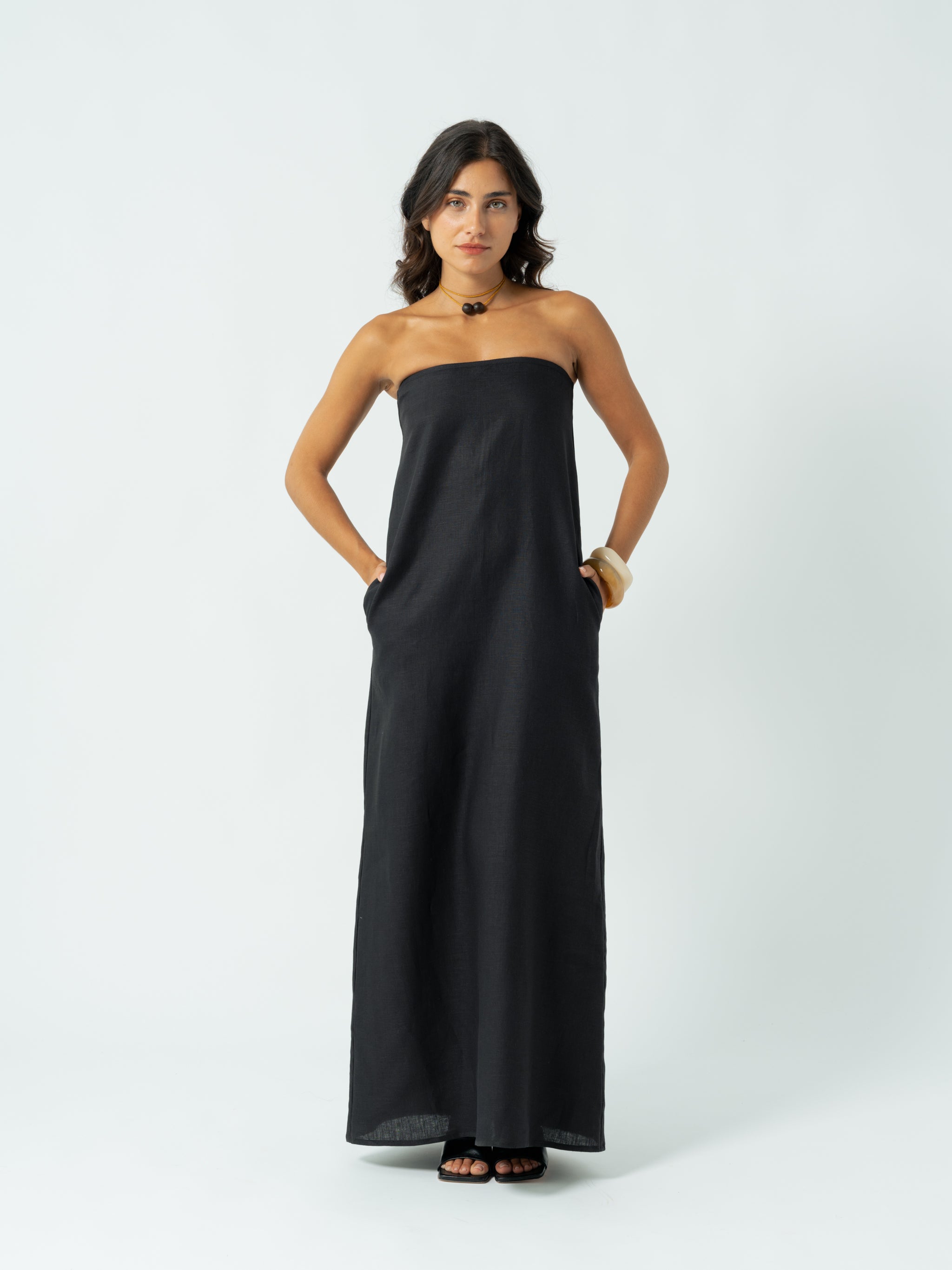 BELLA BLACK MAXI DRESS