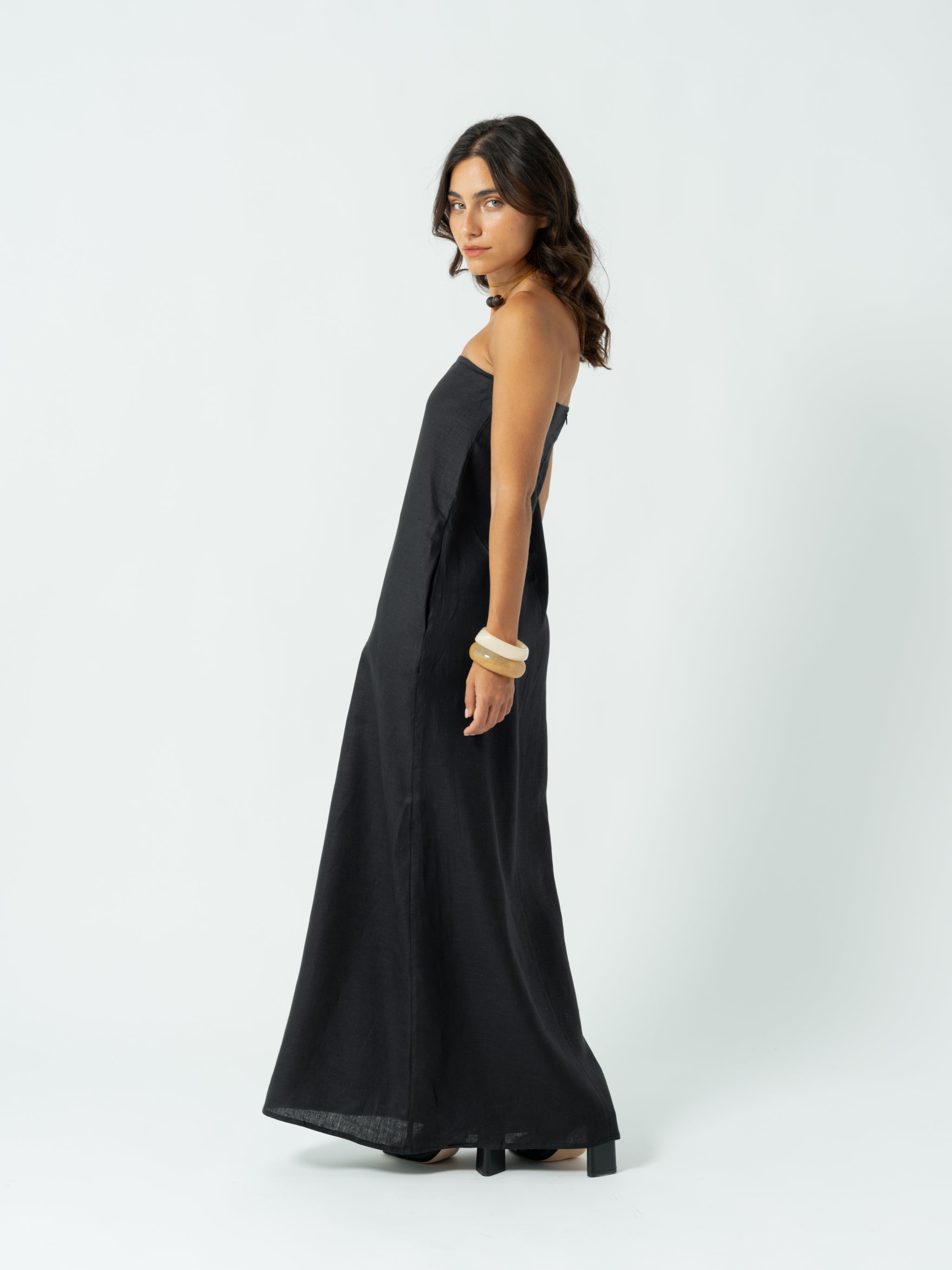 BELLA BLACK MAXI DRESS