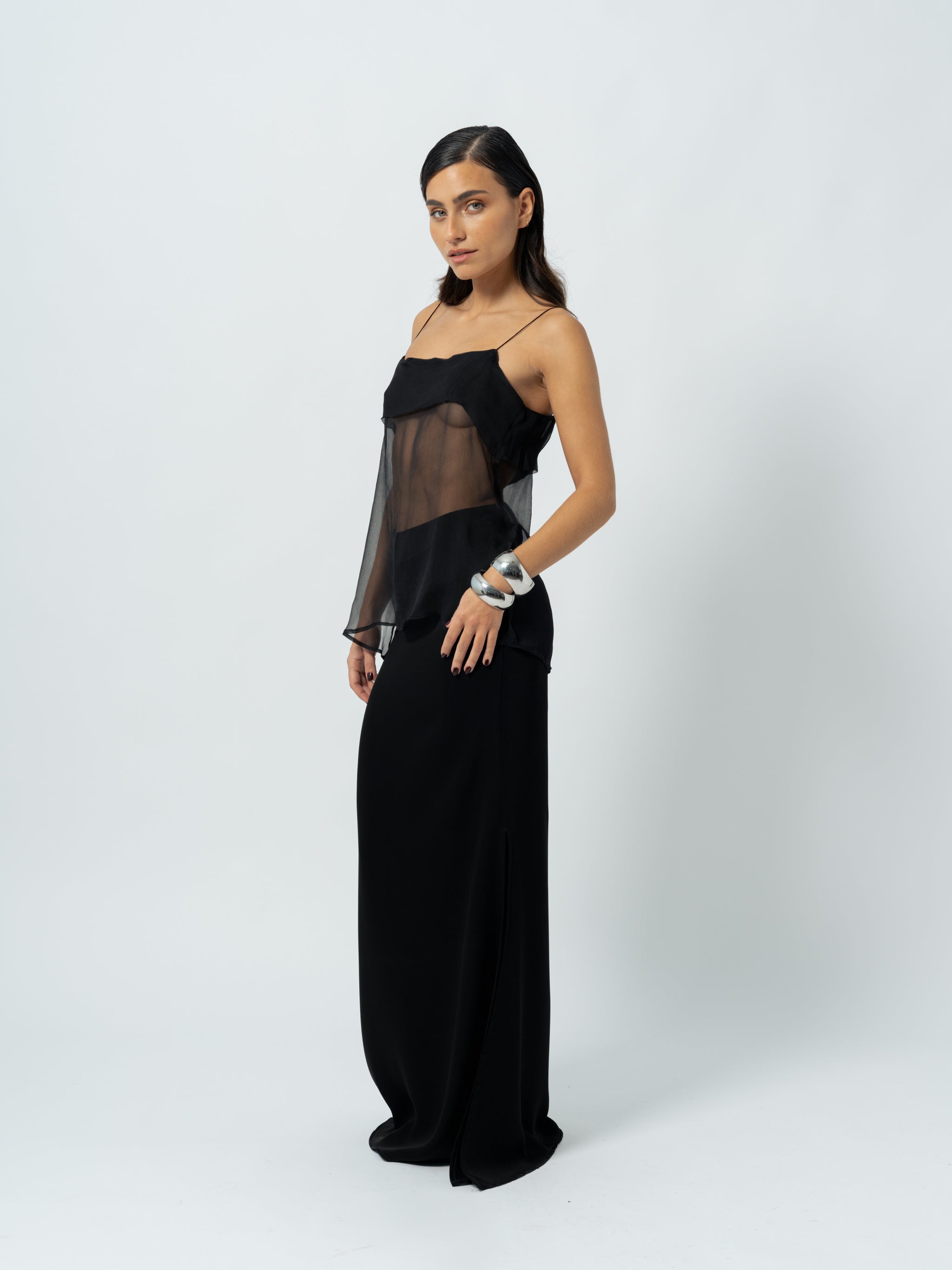 BLACK MAXI SKIRT