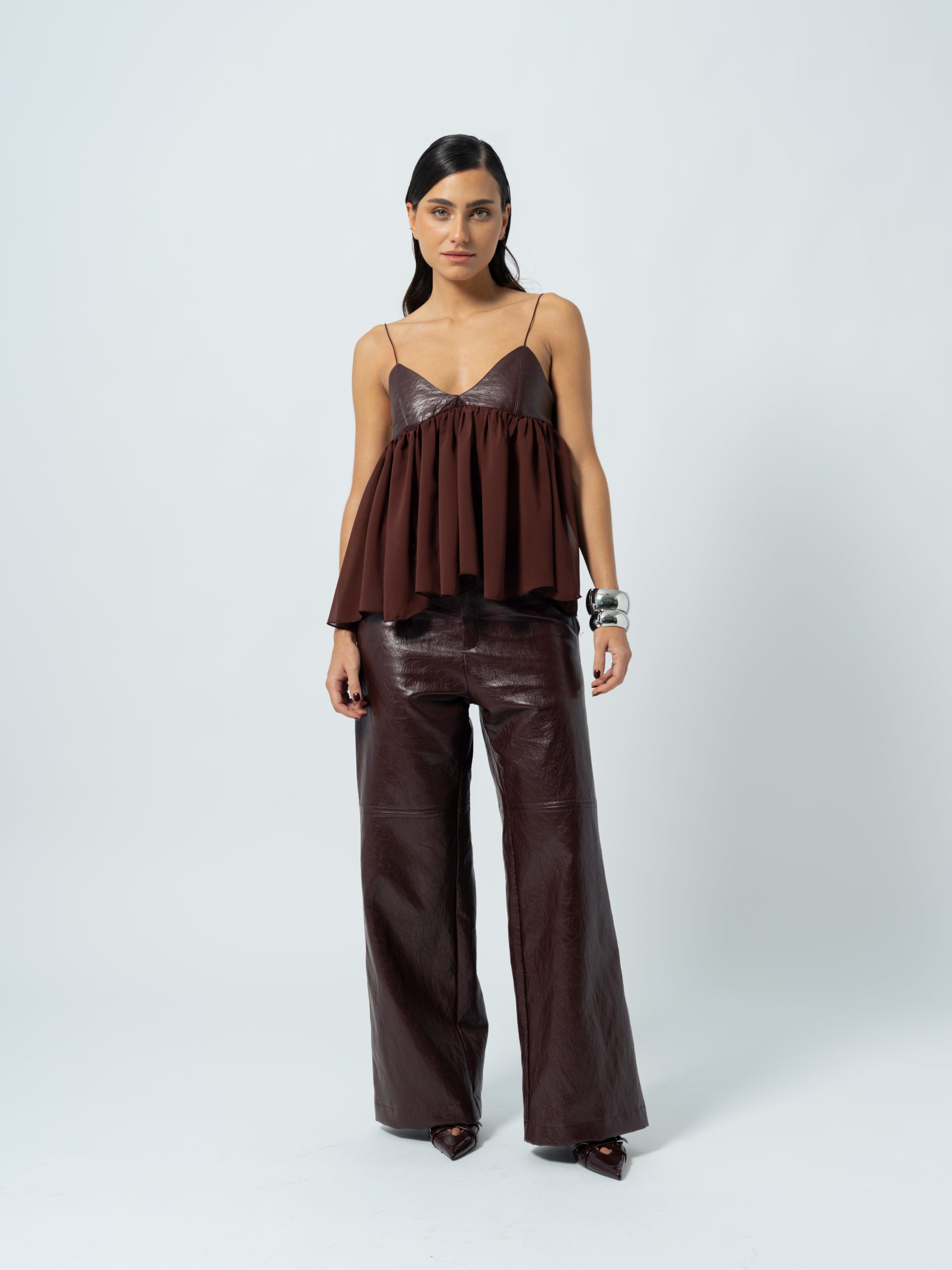 TOMBOY BURGUNDY TROUSERS