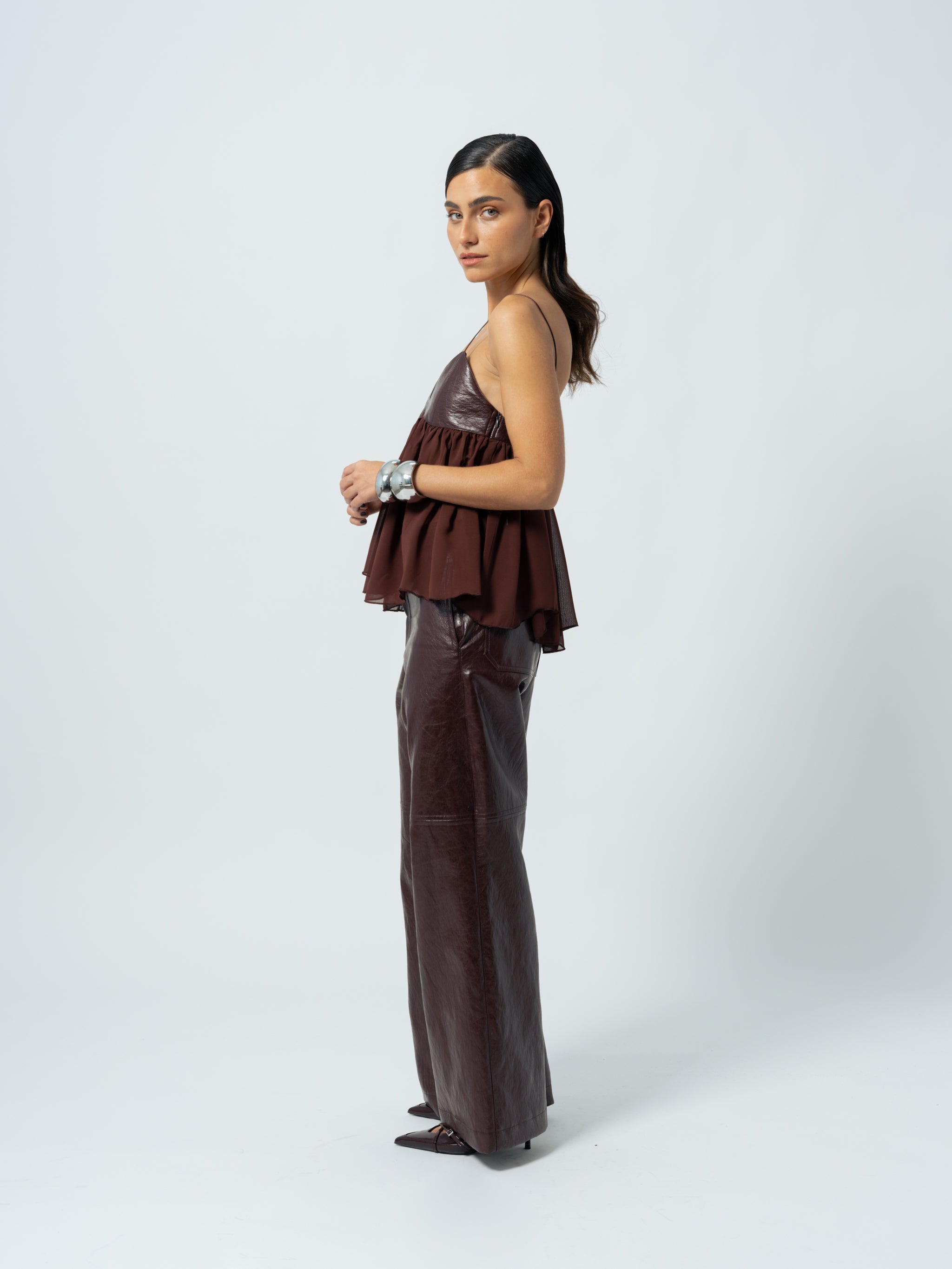 TOMBOY BURGUNDY TROUSERS