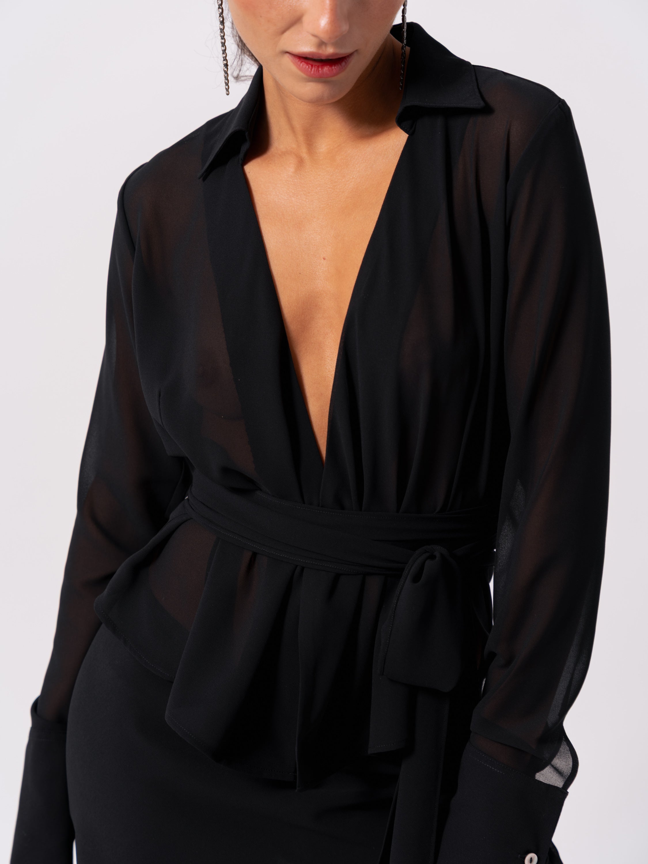 BLACK WRAP TOP – Nutka Studios