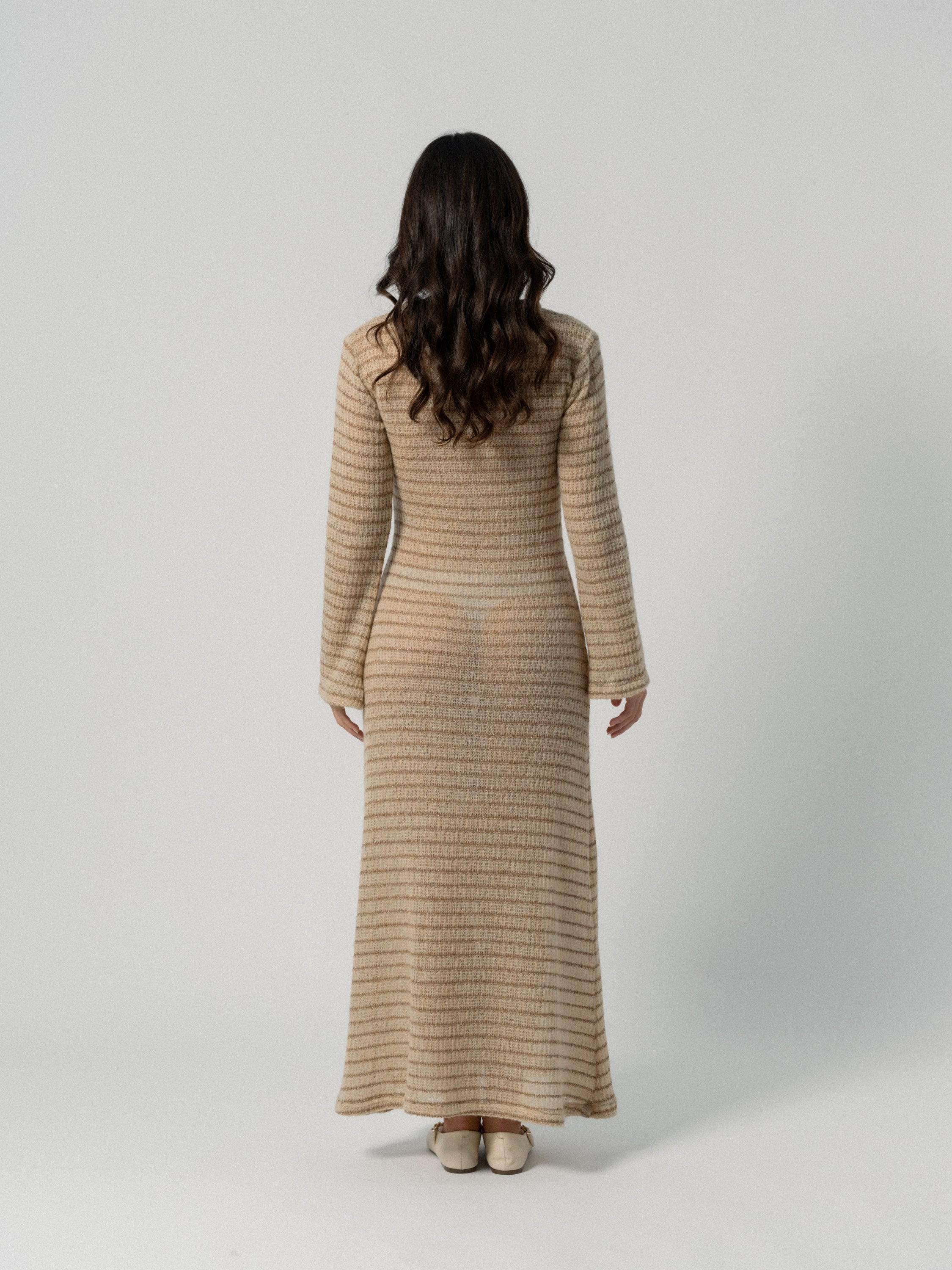 BEIGE MERENGUE LONG DRESS