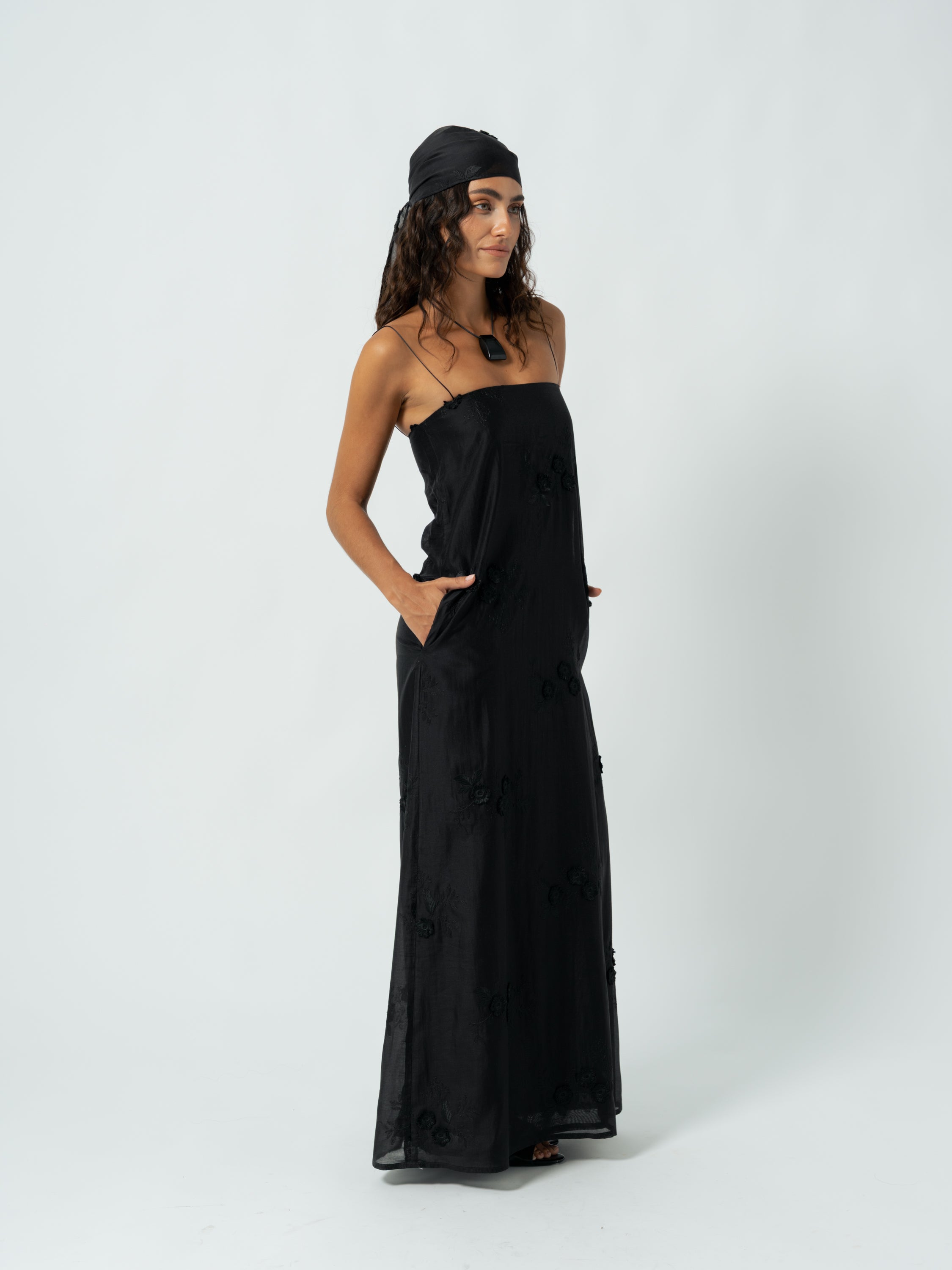 CAMILLE BLACK MAXI DRESS