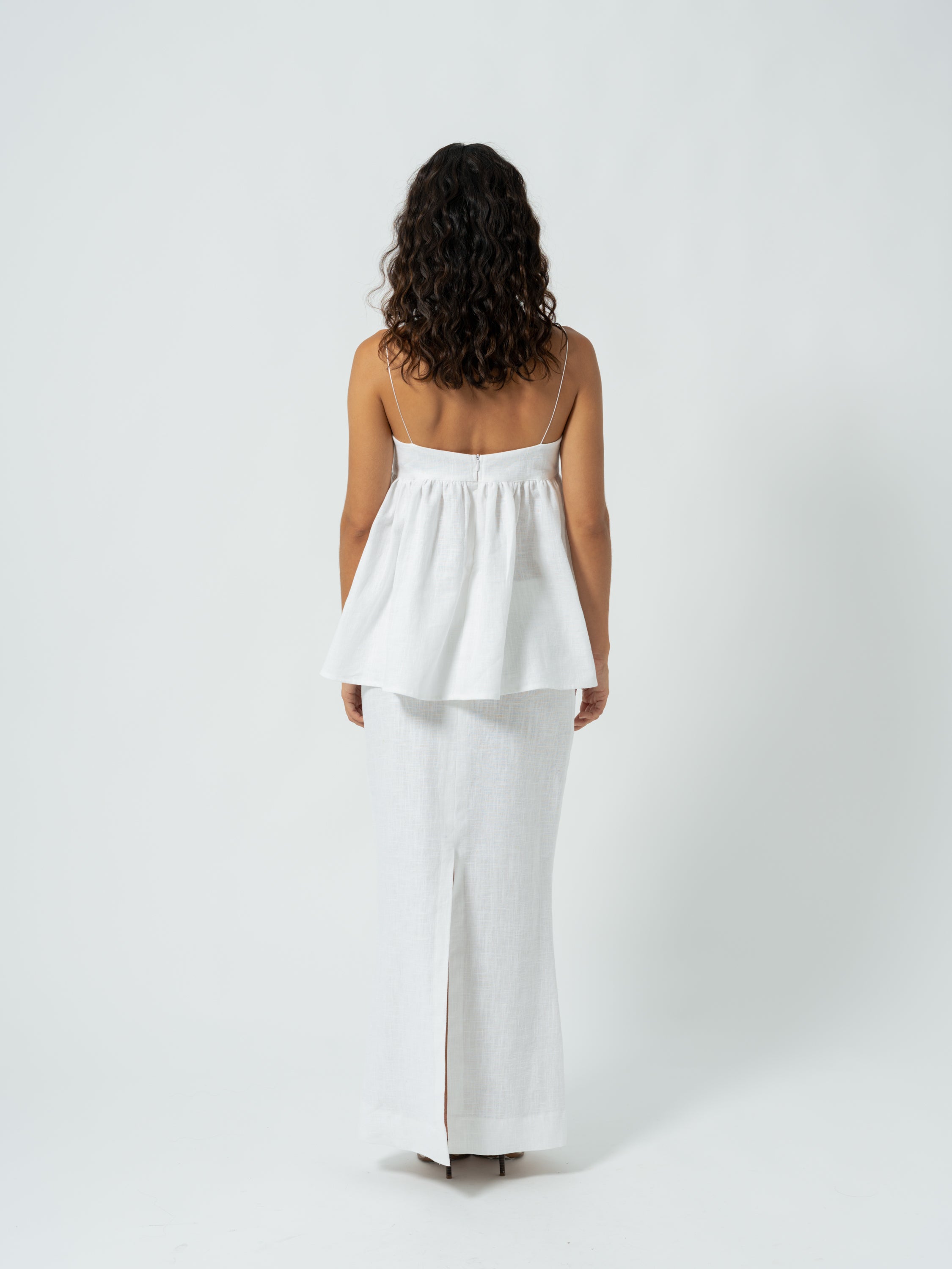 NOA WHITE LINEN SKIRT