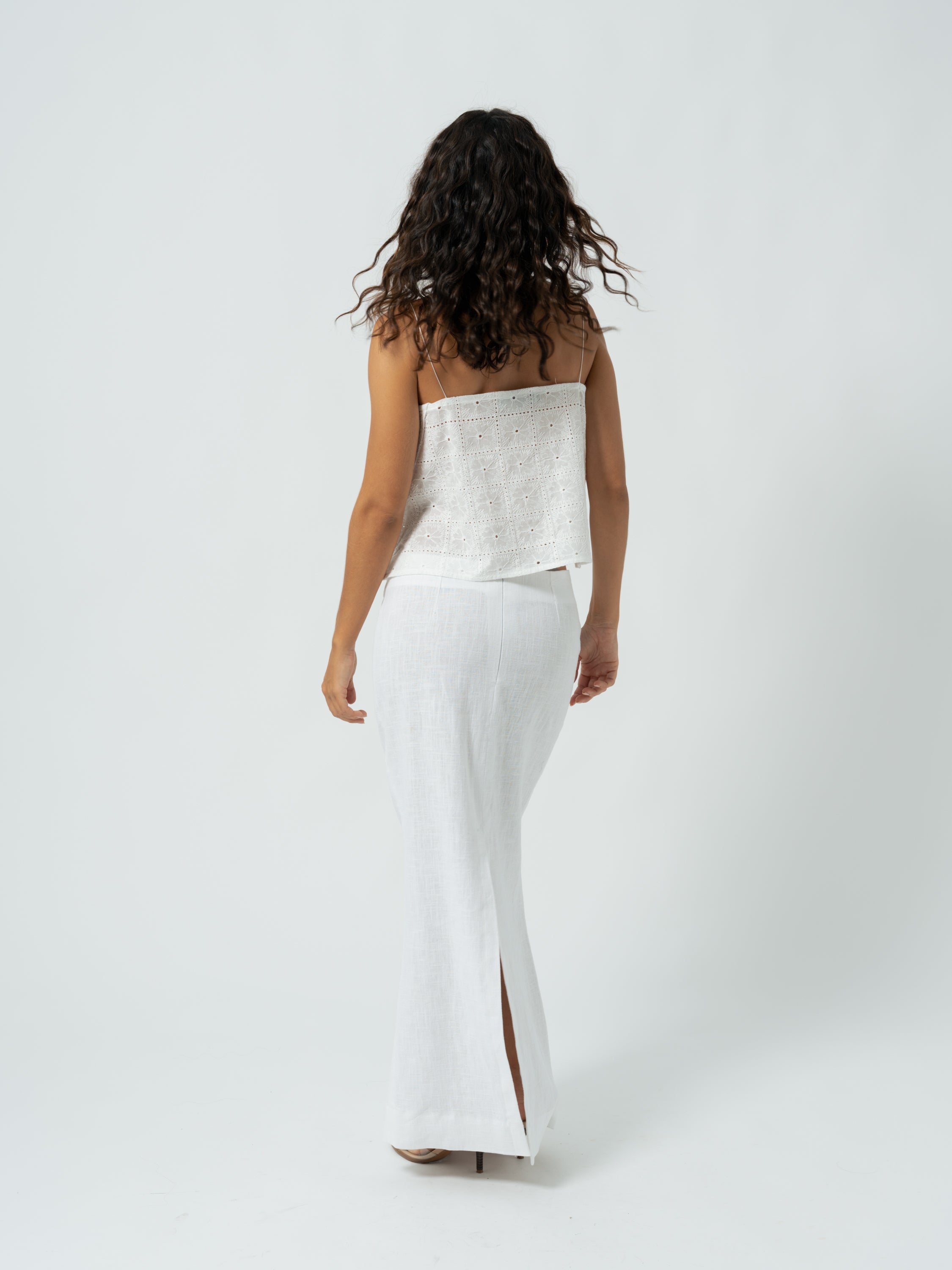 NOA WHITE LINEN SKIRT