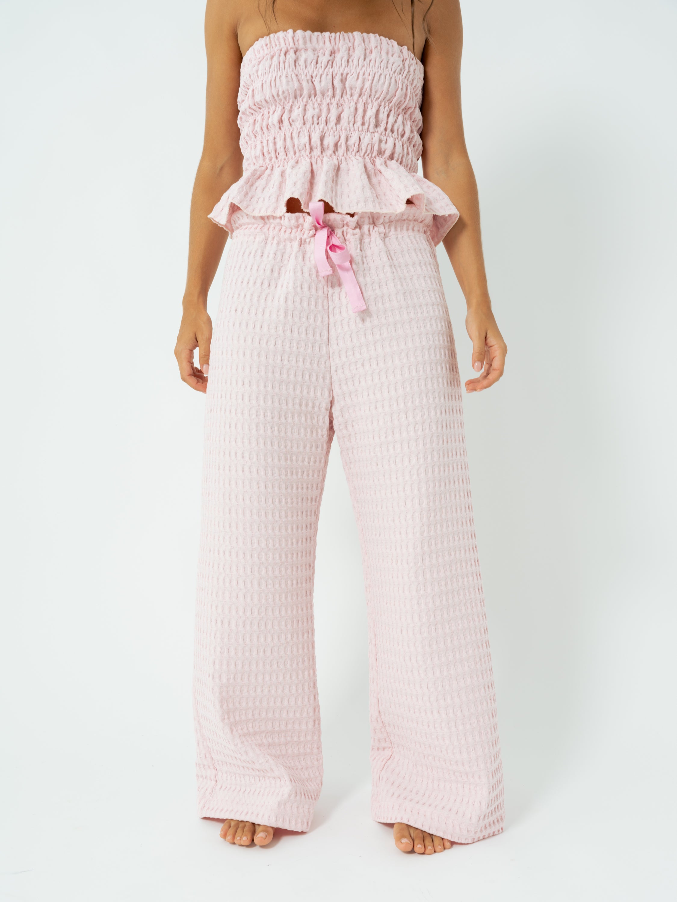 WAFFLE PINK TROUSERS