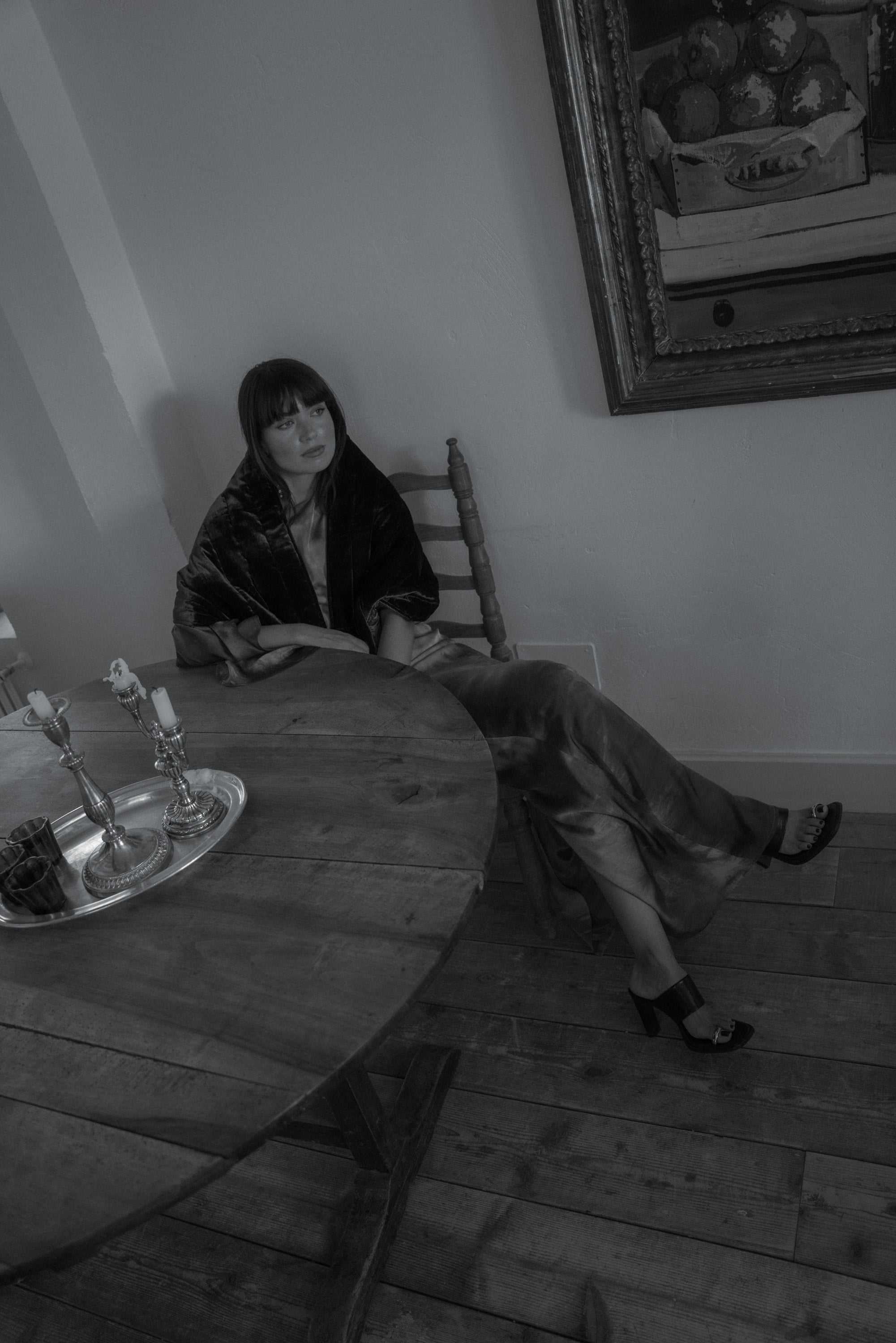 BURGUNDY SILK VELVET CAPE