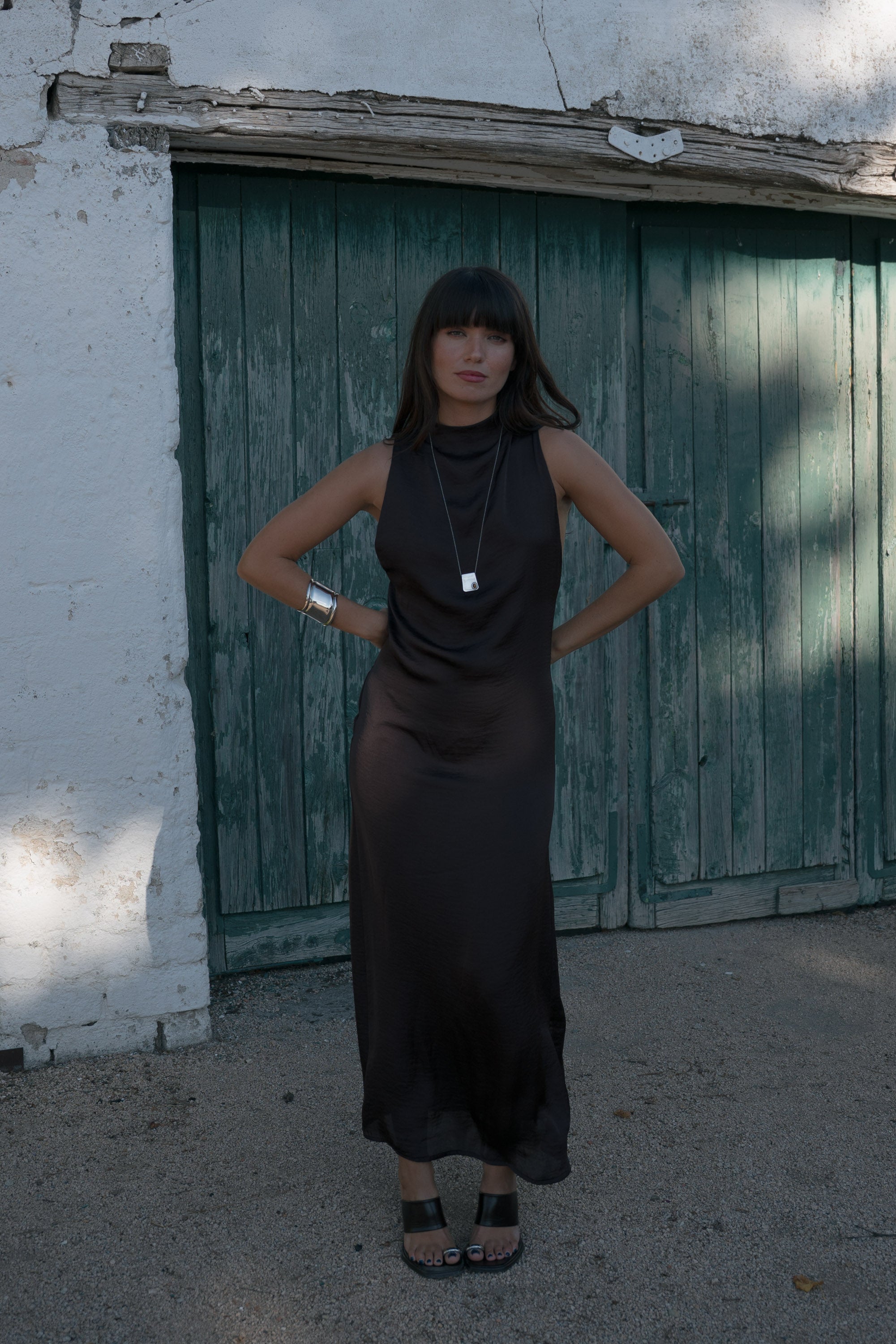 CHOCOLATE LONG DRESS