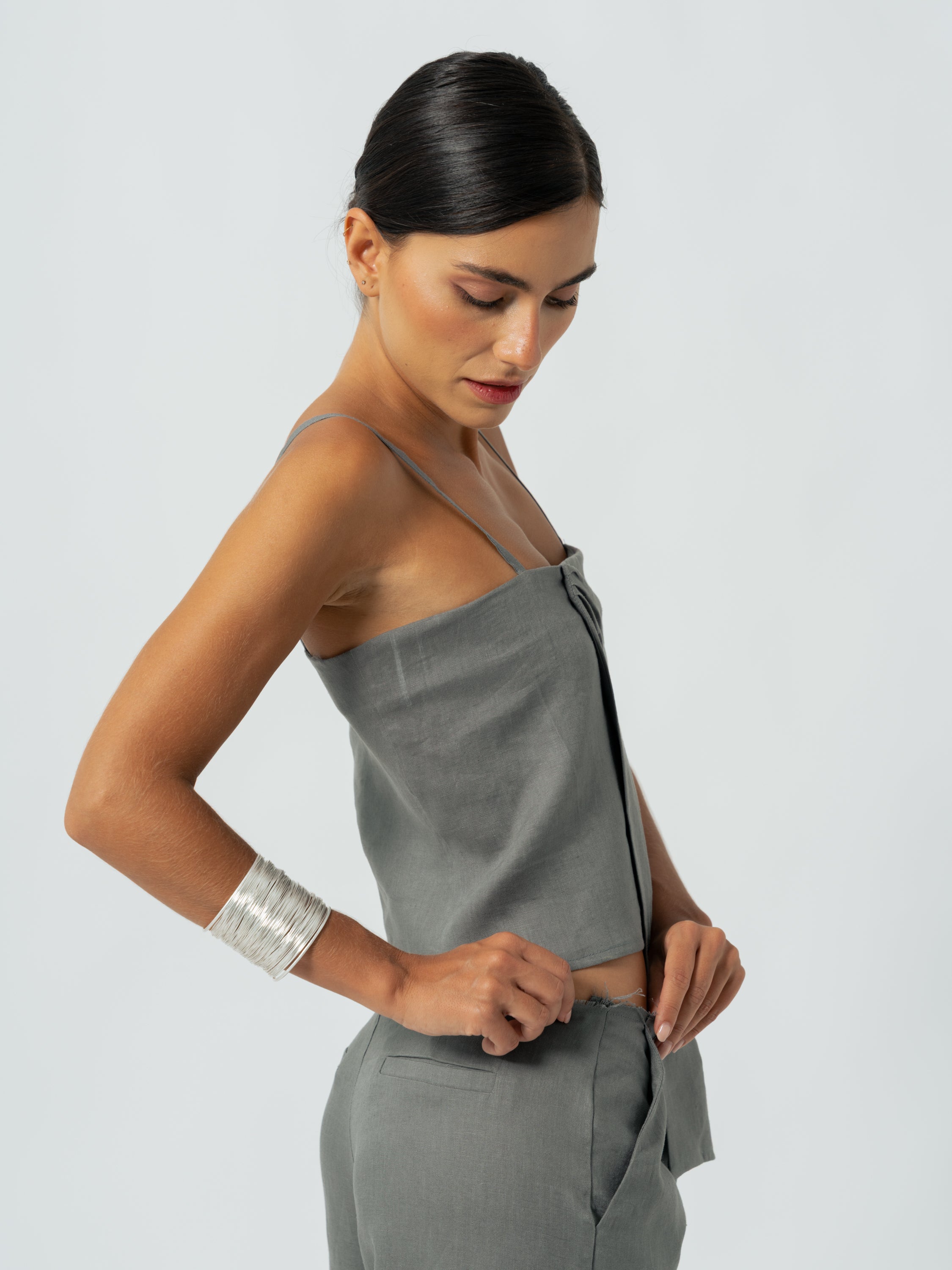 AMANDA GREY TOP