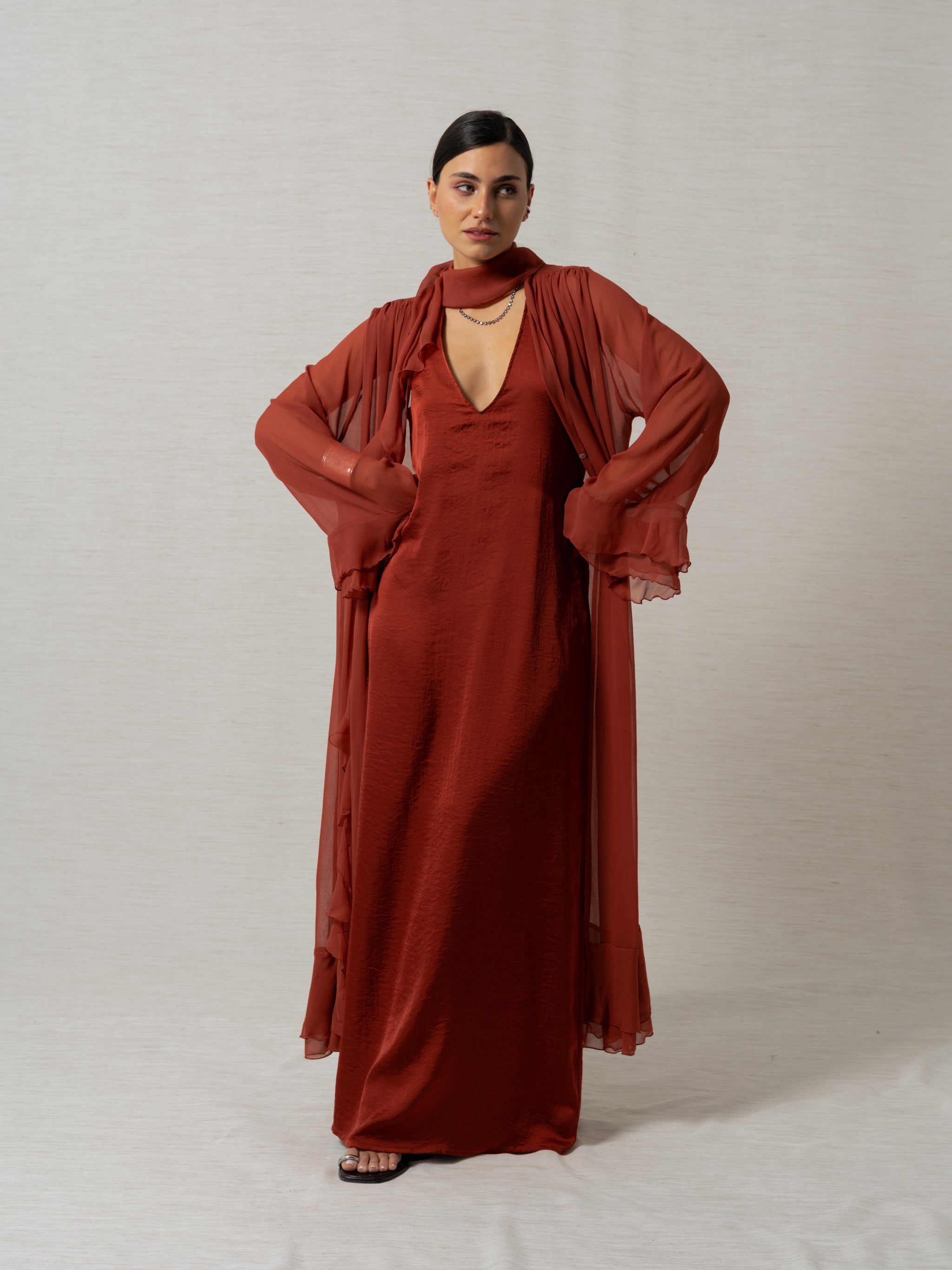 LIGHT WINE KAFTAN SET