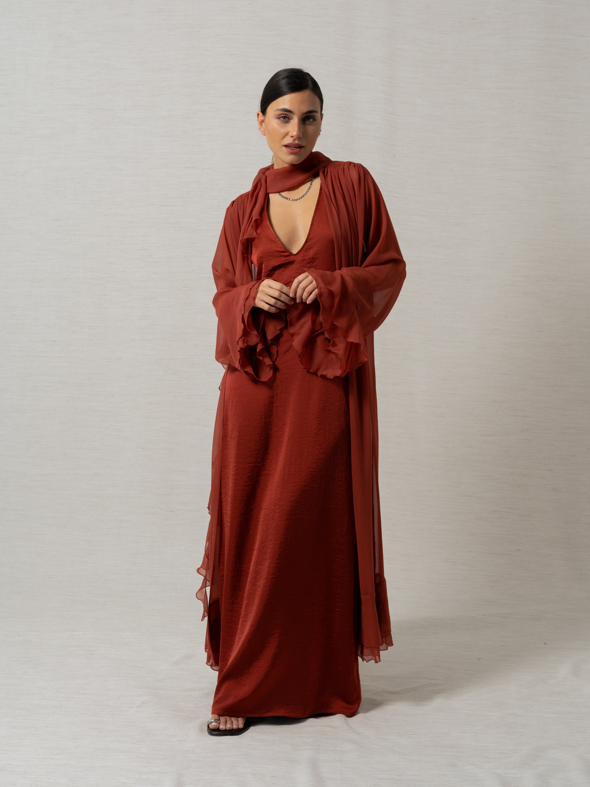 LIGHT WINE KAFTAN SET