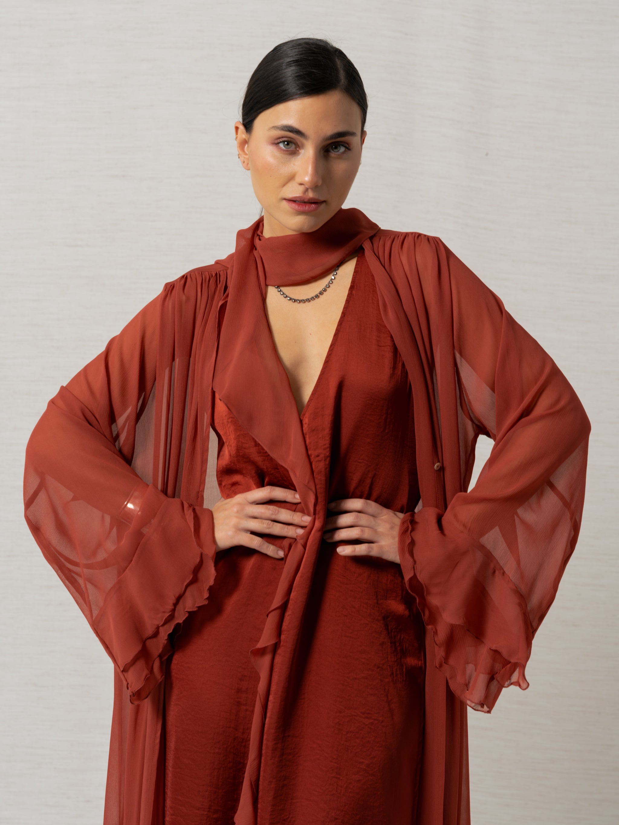 LIGHT WINE KAFTAN SET