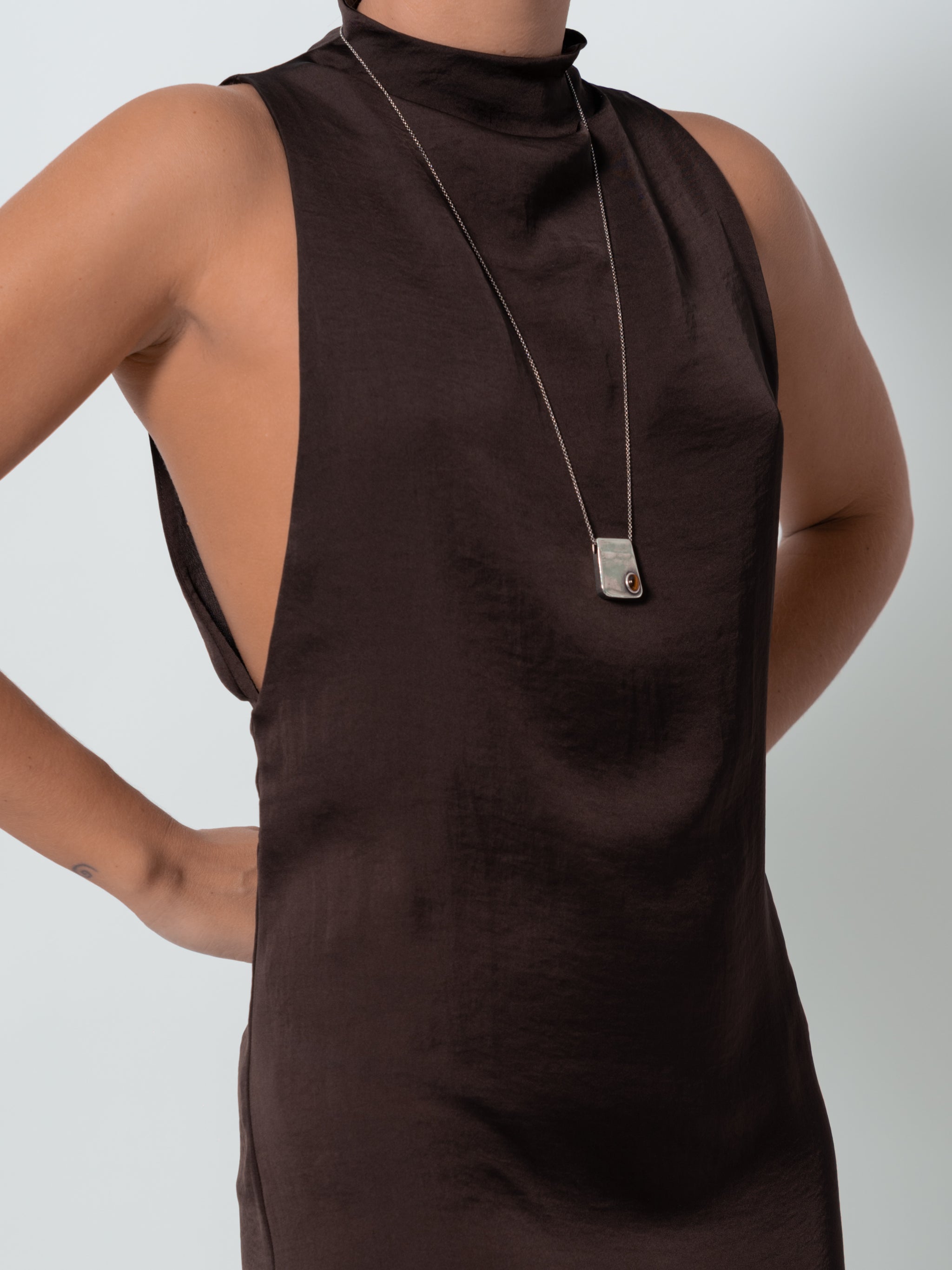 CHOCOLATE LONG DRESS