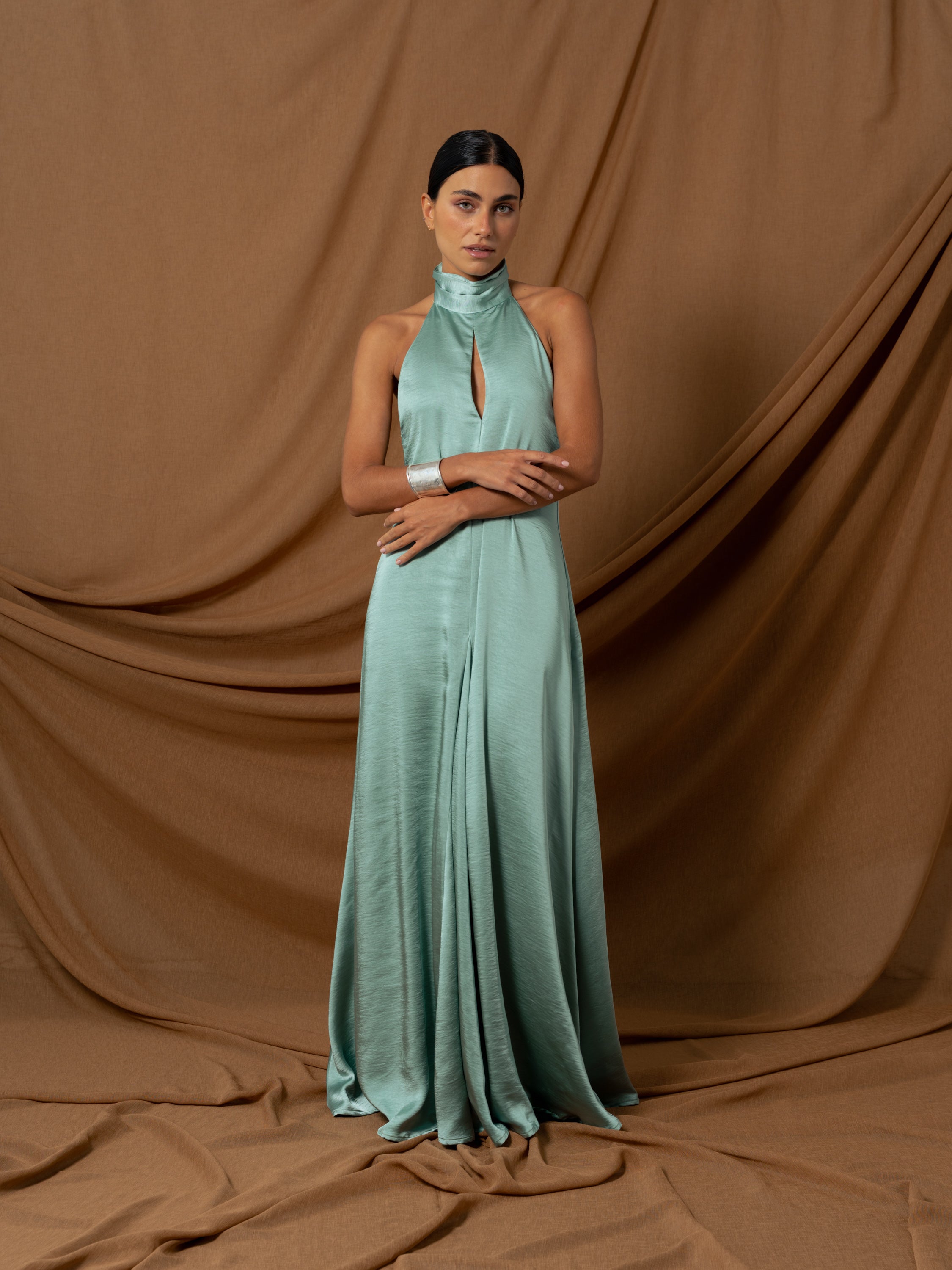 WATER GREEN MAXI DRESS