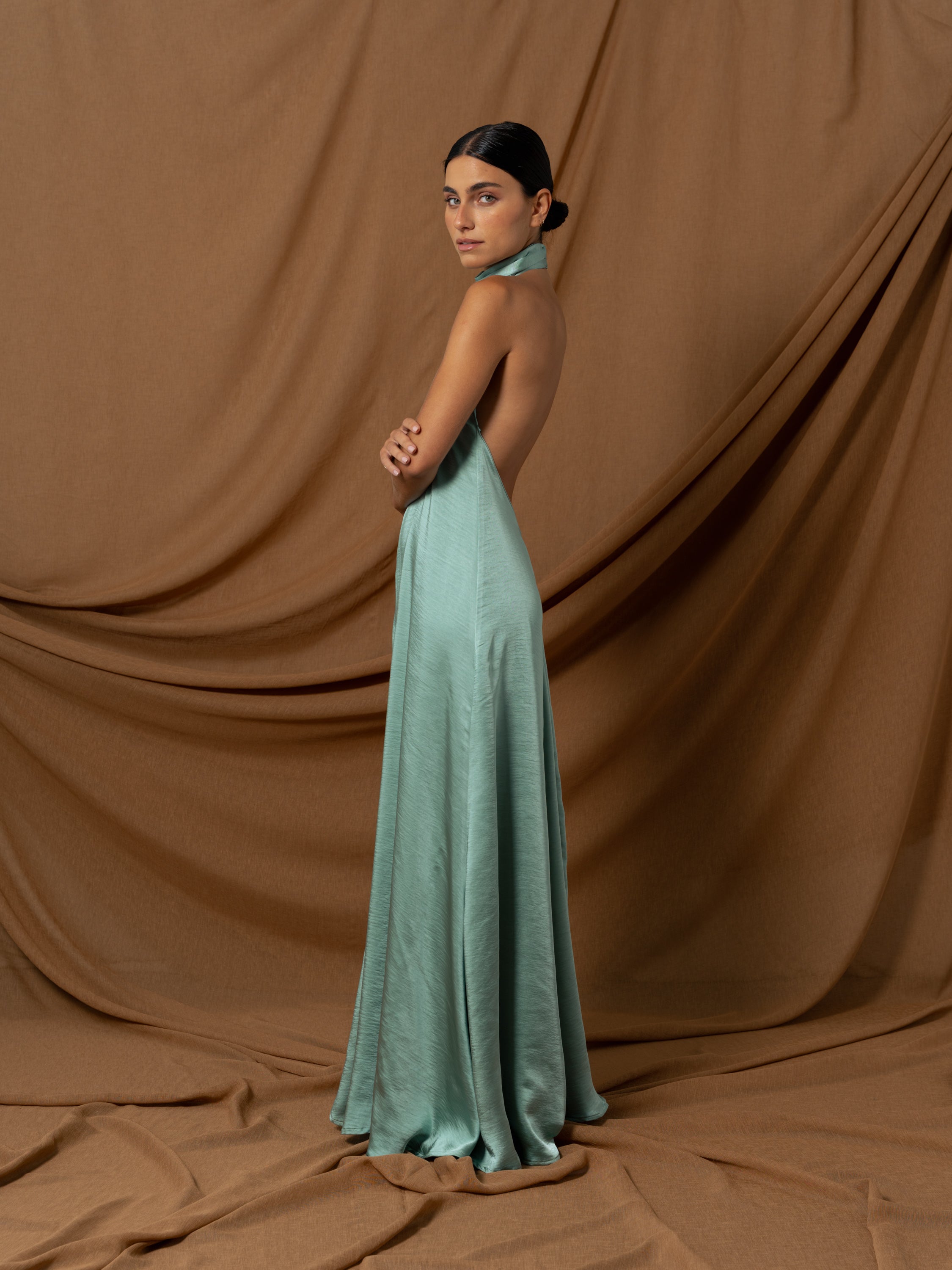 WATER GREEN MAXI DRESS