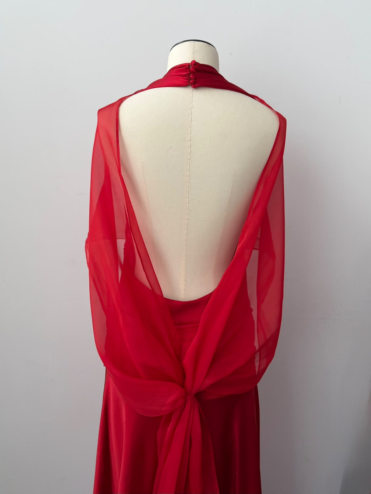 RED SILK CAPE