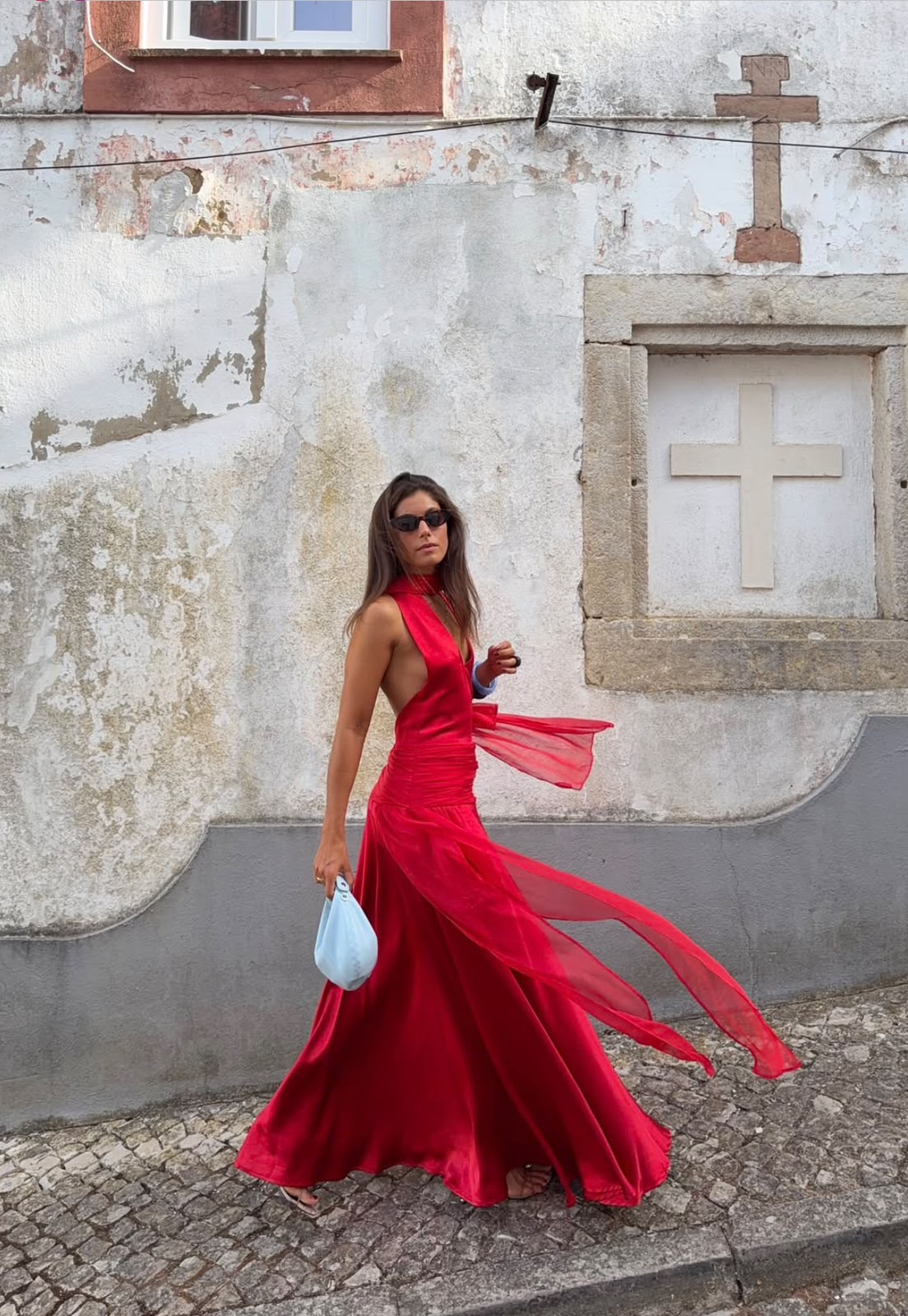 AMI ROUGE MAXI DRESS