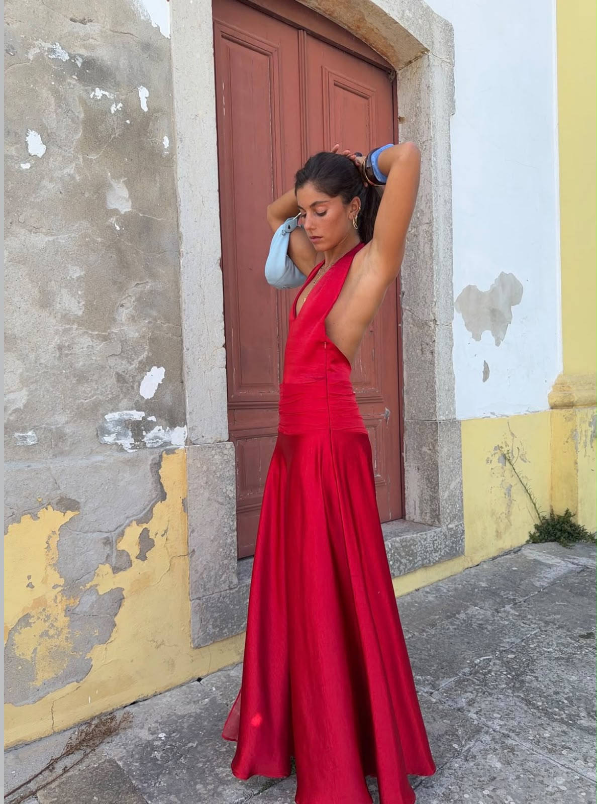 AMI ROUGE MAXI DRESS