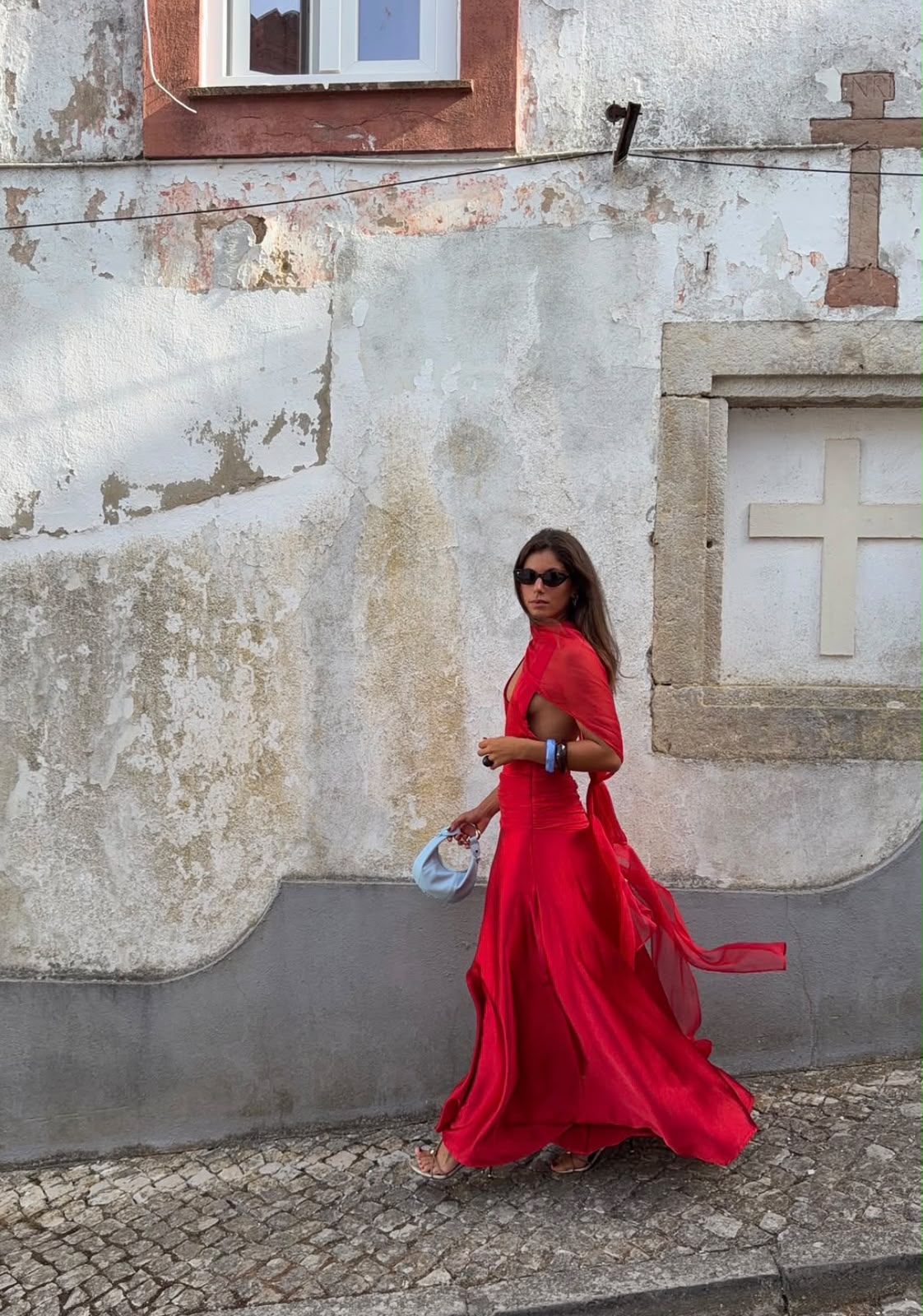 AMI ROUGE MAXI DRESS