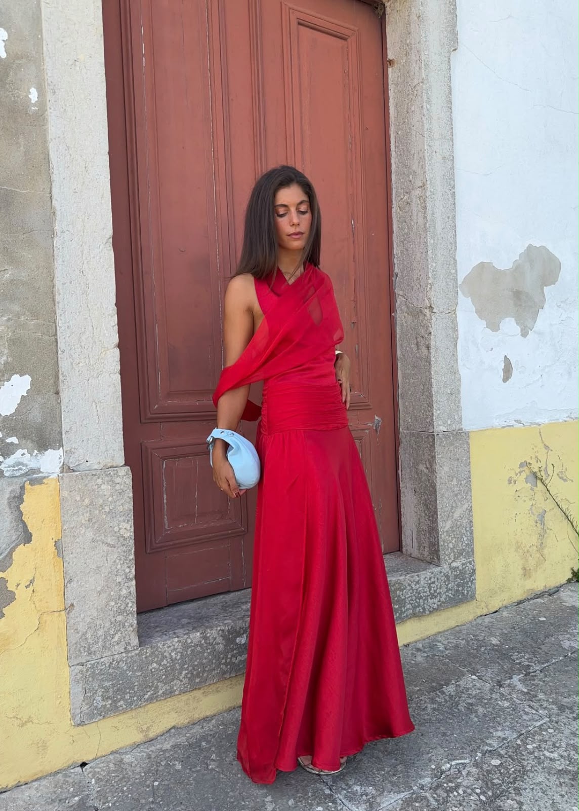 RED SILK CAPE
