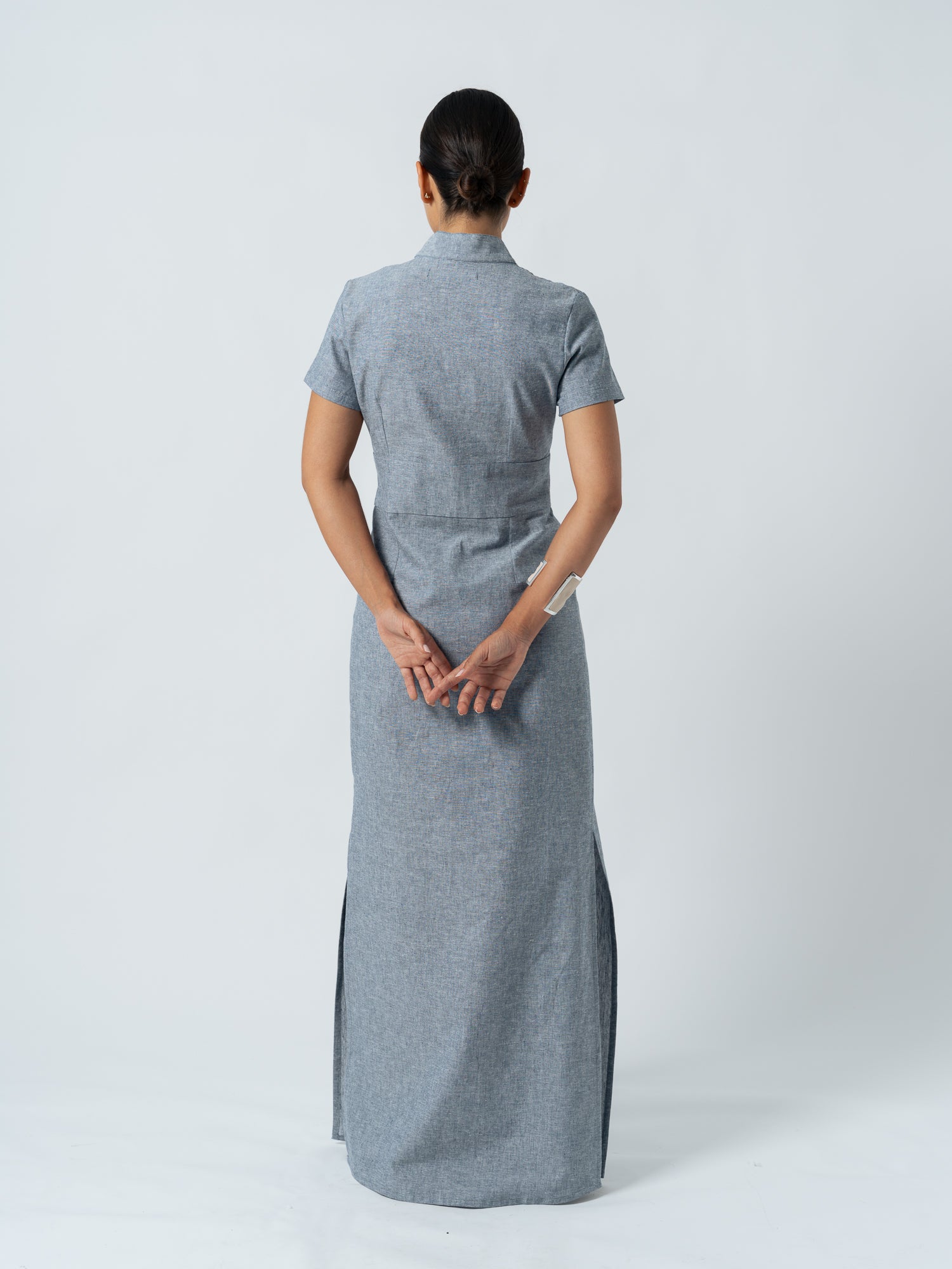 caterina maxi dress – Nutka Studios ProductID: 112010 3% Spandex Care InstructionsHand Imagine clocking in, going Color:Black and Royal Blue