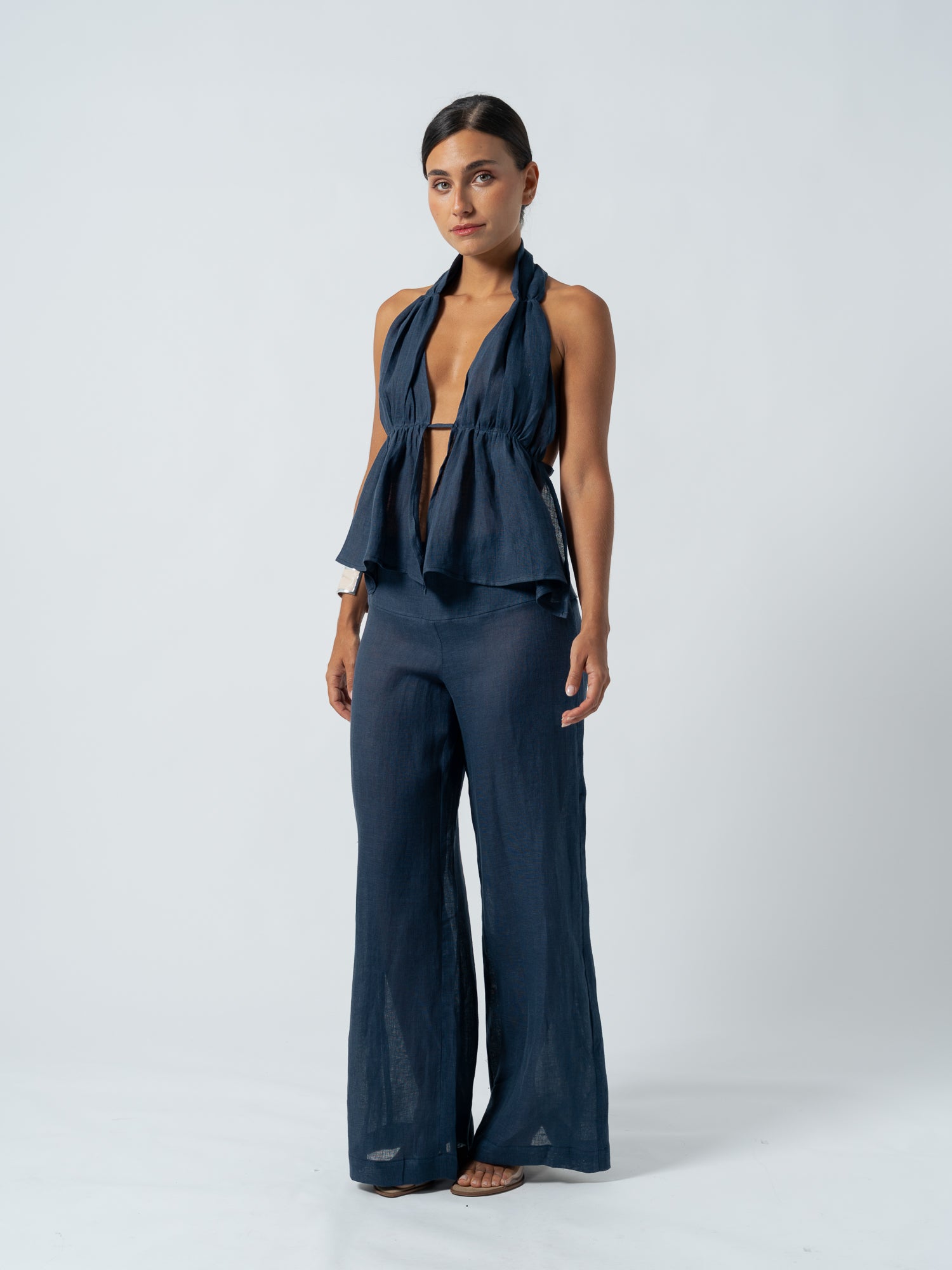 OLIVIA NAVY TROUSERS