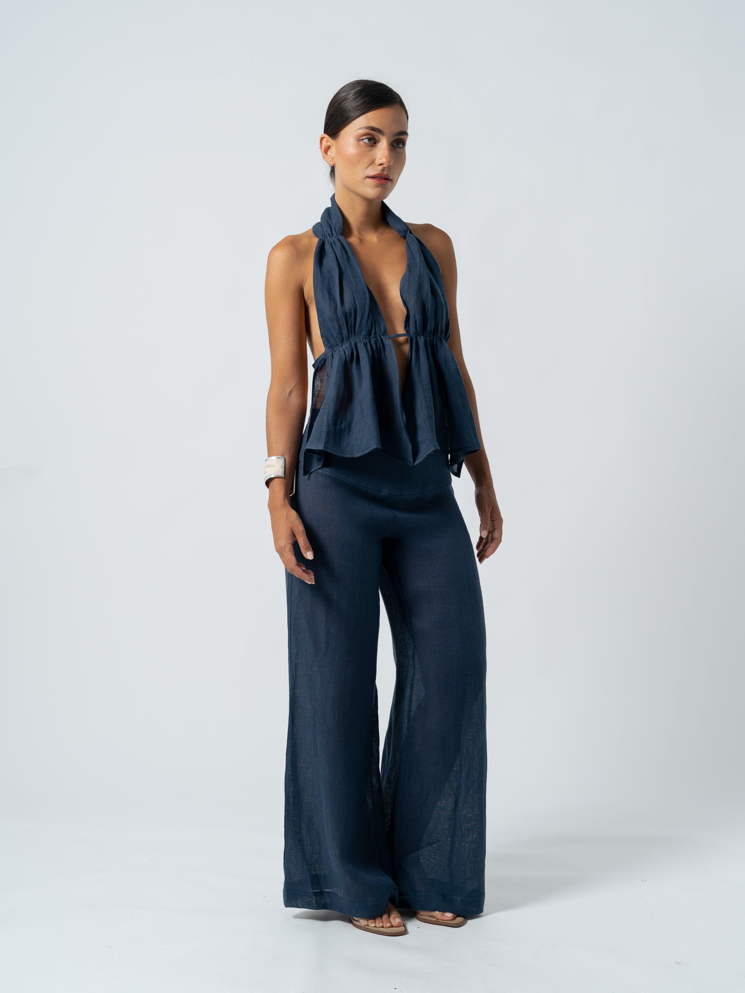 OLIVIA NAVY TROUSERS