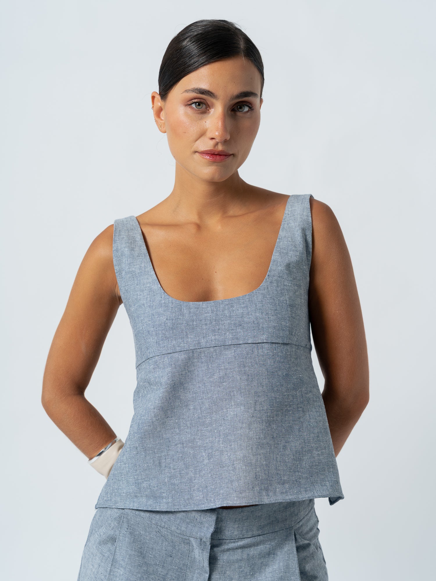 JANE DENIM TOP