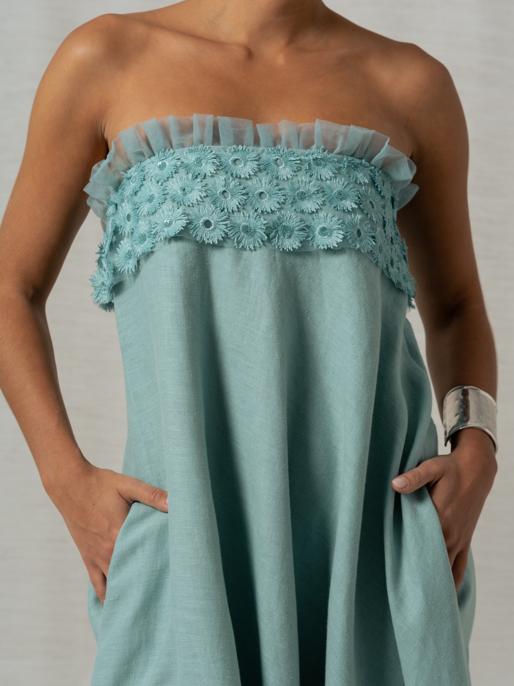 FILIPA WATERGREEN MAXI DRESS